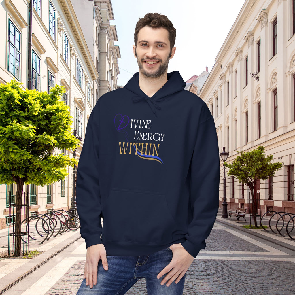 Divine Energy Within Hoodie – Unisex Spiritual Cozy  Sweatshirt, Faith & Light Collection, Inspirational Spiritual Apparel,  Motivational Gift