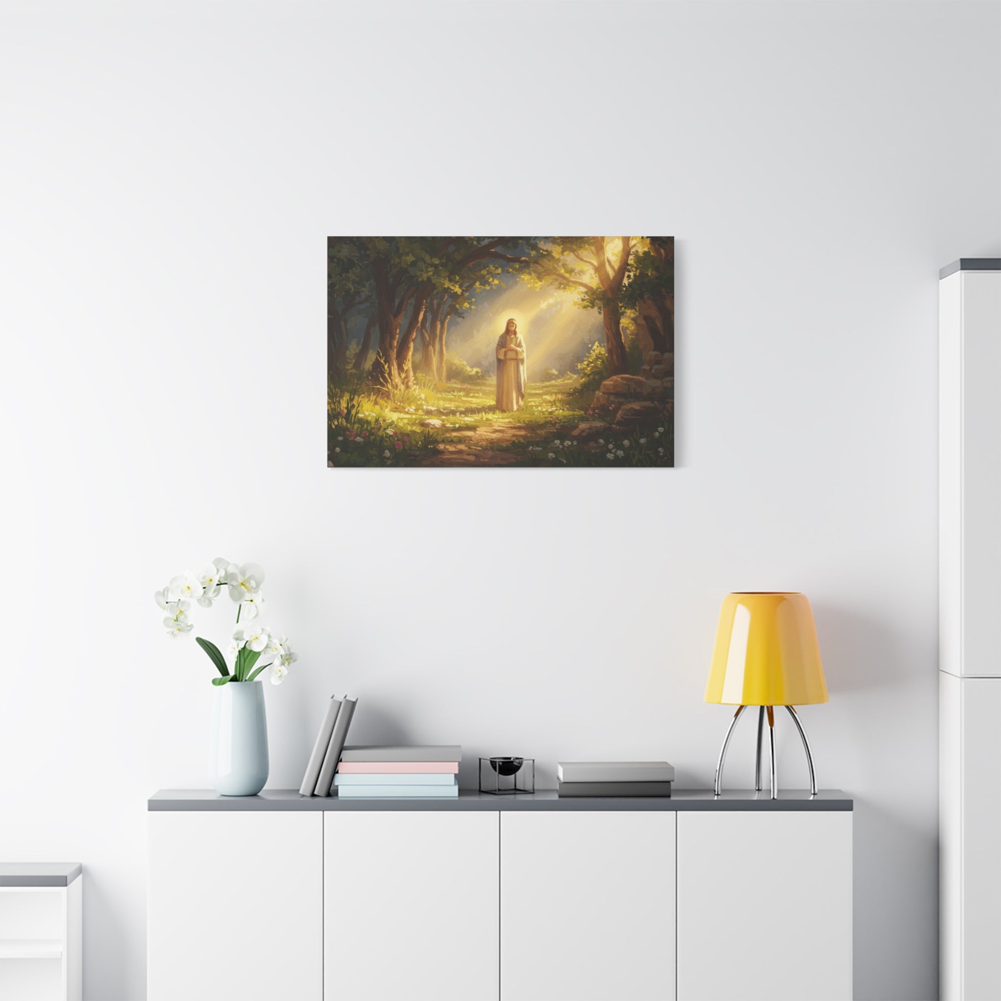 Serene Canvas Art Print, Inspirational Decor, Religious Wall Art, Nature Scene, Spiritual Home Decor, Gift for Believers