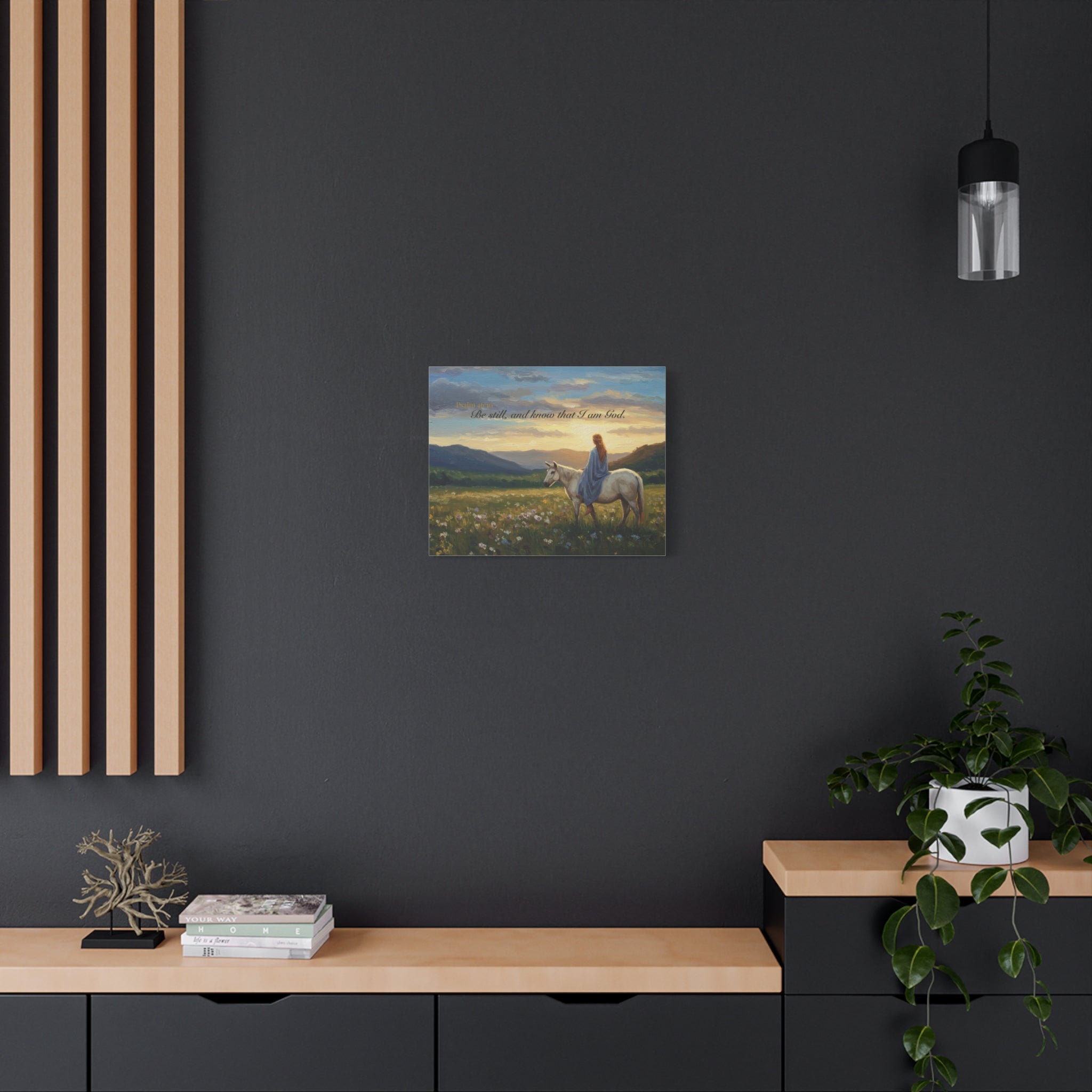 Inspirational Canvas Wall Art, Psalm 46:10, Home Decor for Faith and Hope, Gift for Religious Occasions, Nature Art