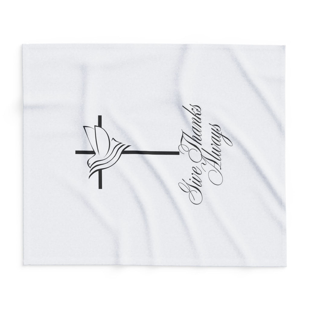 Give Thanks Always – Bible Verse Blanket, Christian Faith Fleece Throw for Gratitude, Peace & Spiritual Inspiration