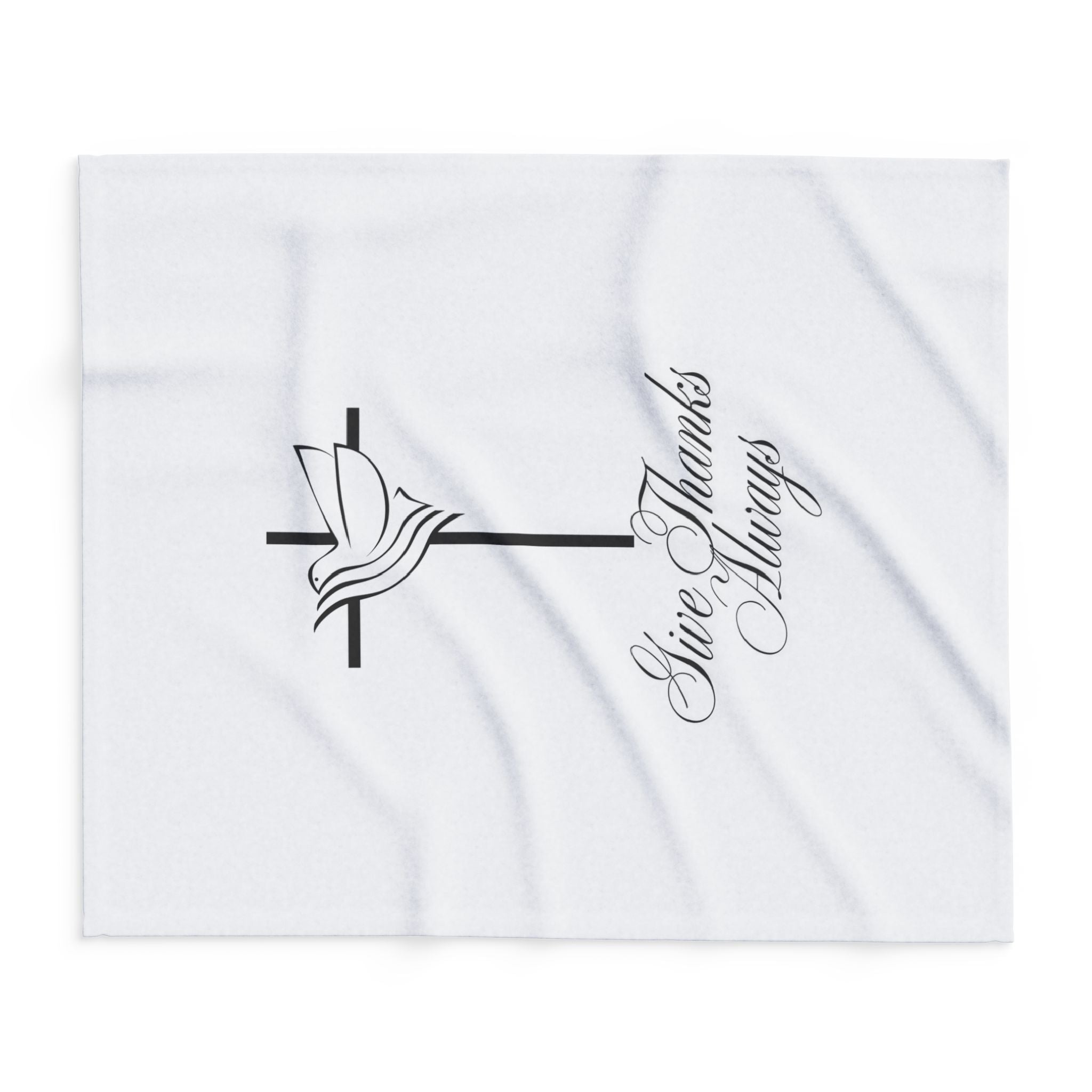 Give Thanks Always – Bible Verse Blanket, Christian Faith Fleece Throw for Gratitude, Peace & Spiritual Inspiration