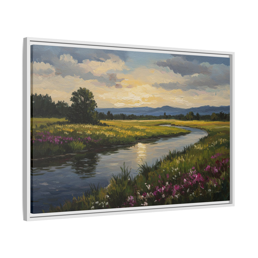 Framed Landscape Art Print, Matte Canvas Wall Decor, Nature Inspired Home Decor, Gift for Nature Lovers, Office Wall Art
