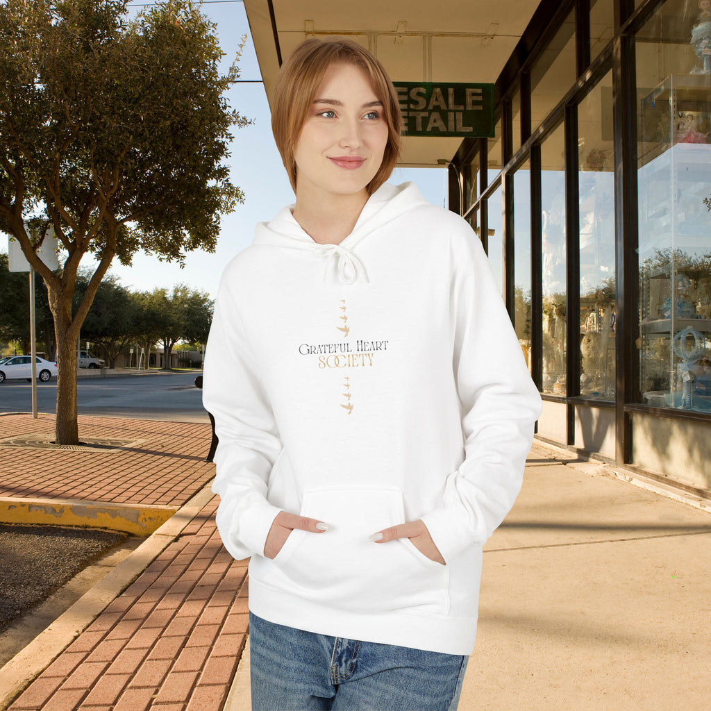 Grateful Heart Society Hoodie – Unisex Faith & Gratitude  Cozy Sweatshirt, Inspirational Spiritual Apparel,  Motivational Gift