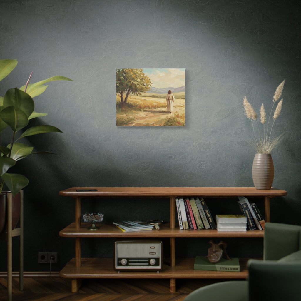 Jesus Walking in Nature Canvas Print, Inspirational Art for Home, Christian Wall Decor, Faith Gift, Religious Artwork