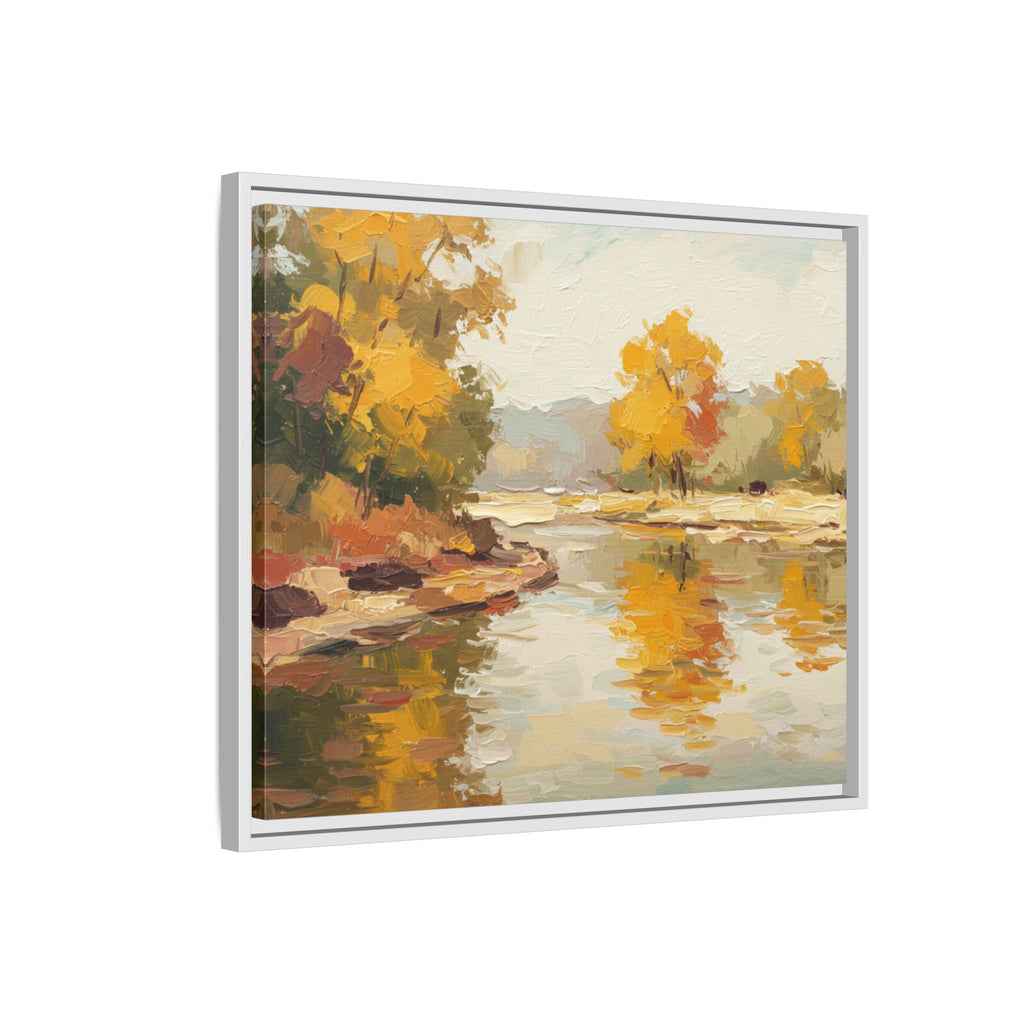 Framed Canvas Artwork, Landscape Decor, Autumn Art Print, Nature Wall Art, Home Decoration, Gift for Art Lovers