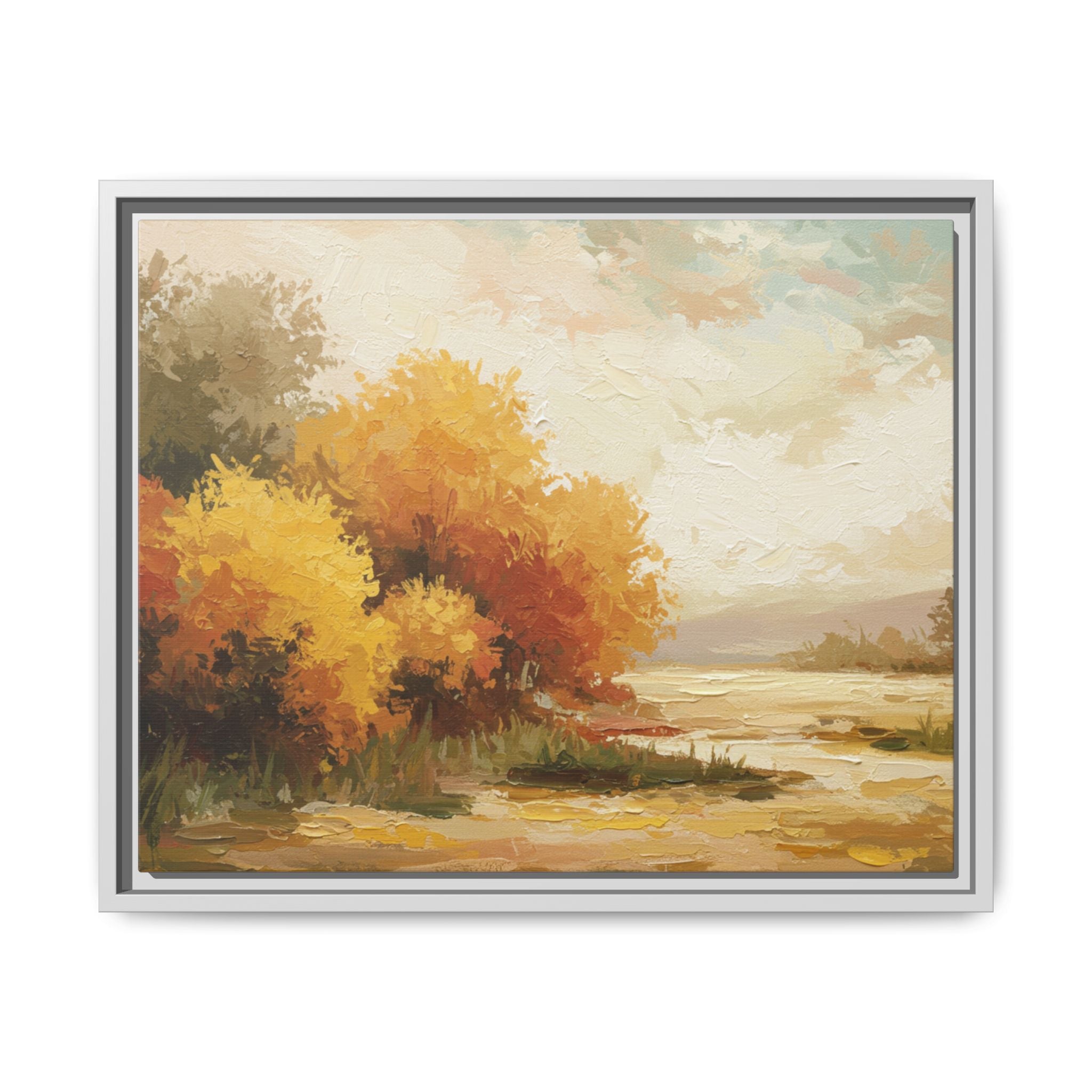 Autumn Landscape Framed Canvas Print, Perfect for Home Decor, Original Art, Gift for Nature Lovers, Wall Art, Fall Decor