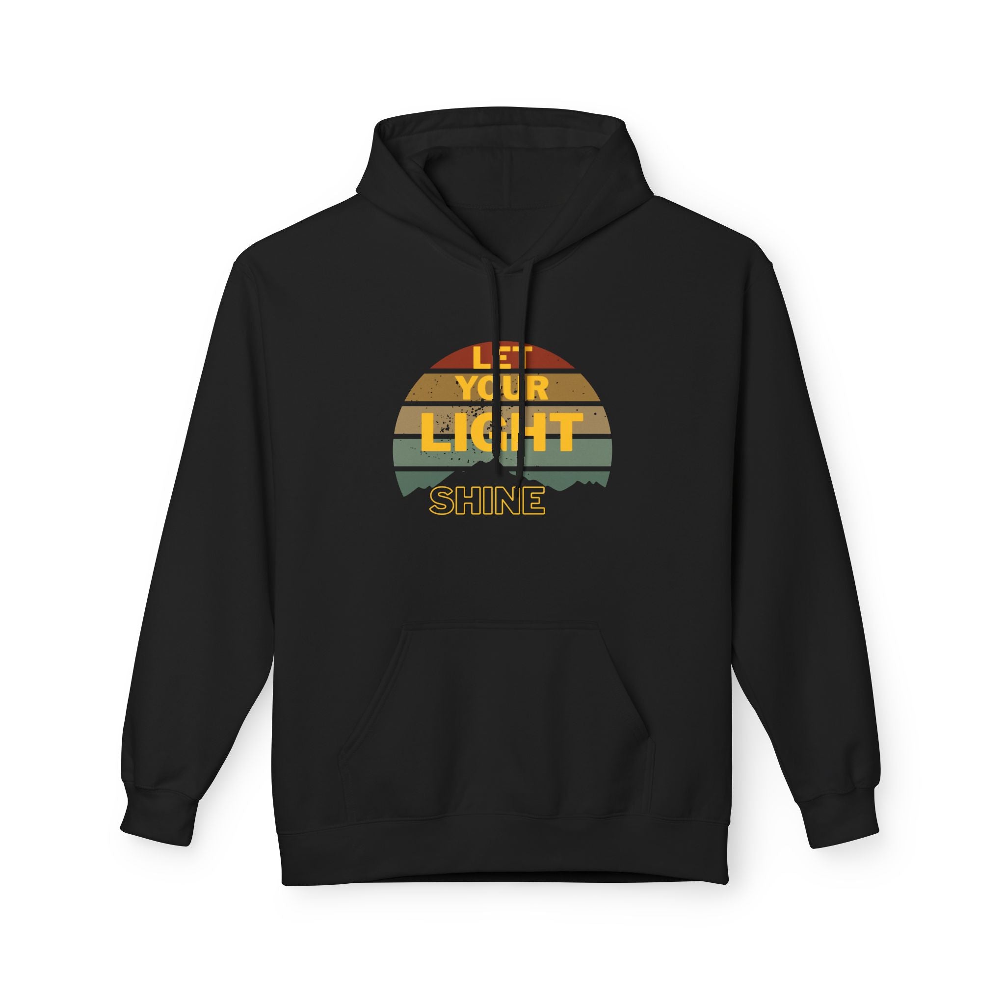Let Your Light Shine Hoodie – Retro Christian Sweatshirt, Faith Quote Pullover, Inspirational Gift for Men & Women, Unisex Midweight Softstyle Fleece Hoodie