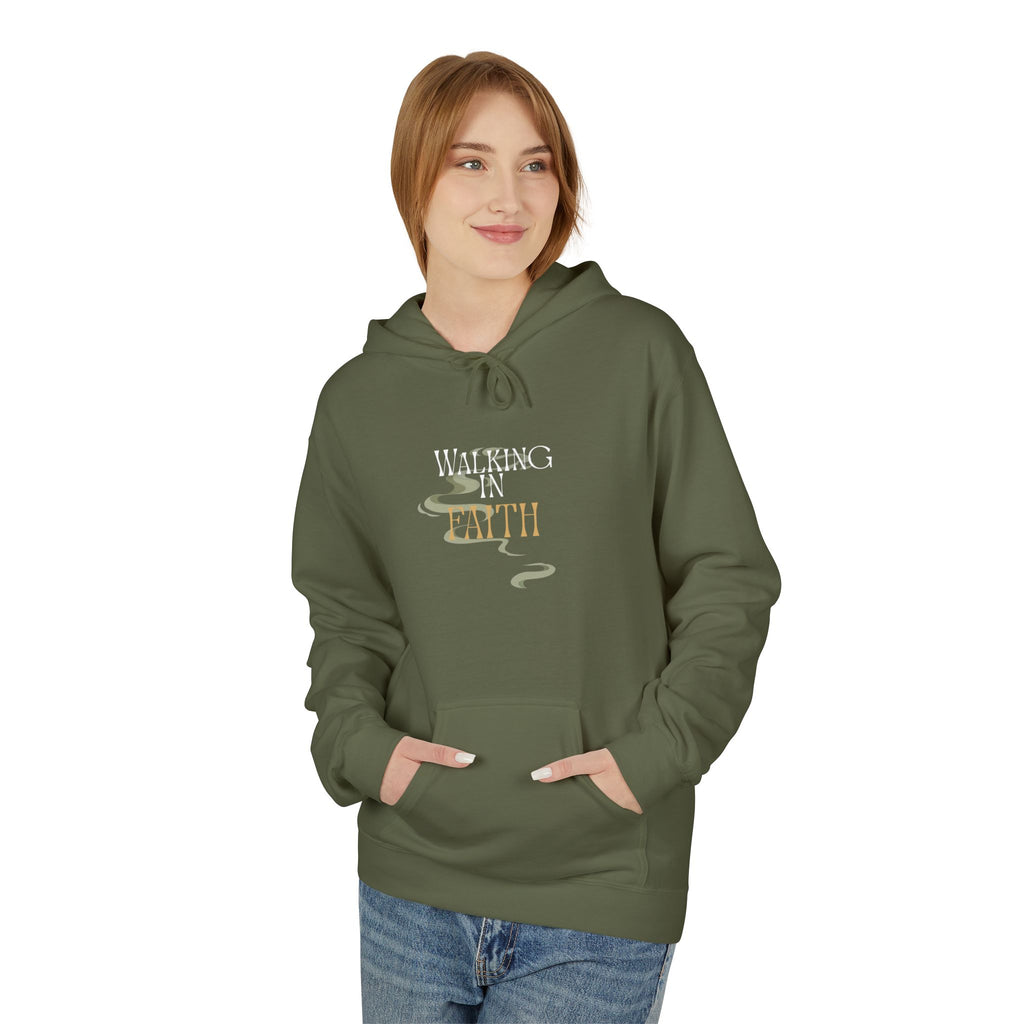 Walking in Faith Hoodie – Minimalist Unisex Sweatshirt, Christian Inspiration & Comfort ,  Inspirational Spiritual Apparel,  Motivational Gift