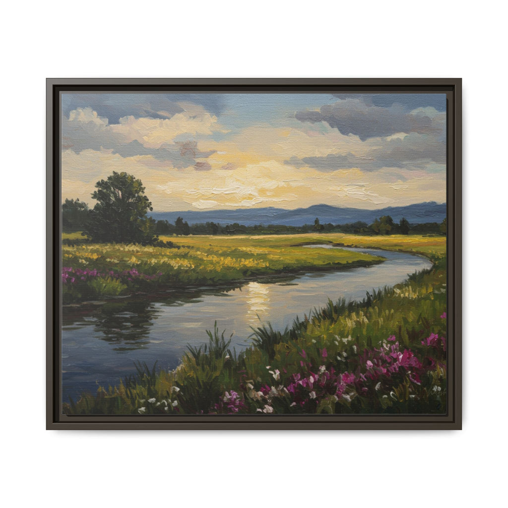 Framed Landscape Art Print, Matte Canvas Wall Decor, Nature Inspired Home Decor, Gift for Nature Lovers, Office Wall Art