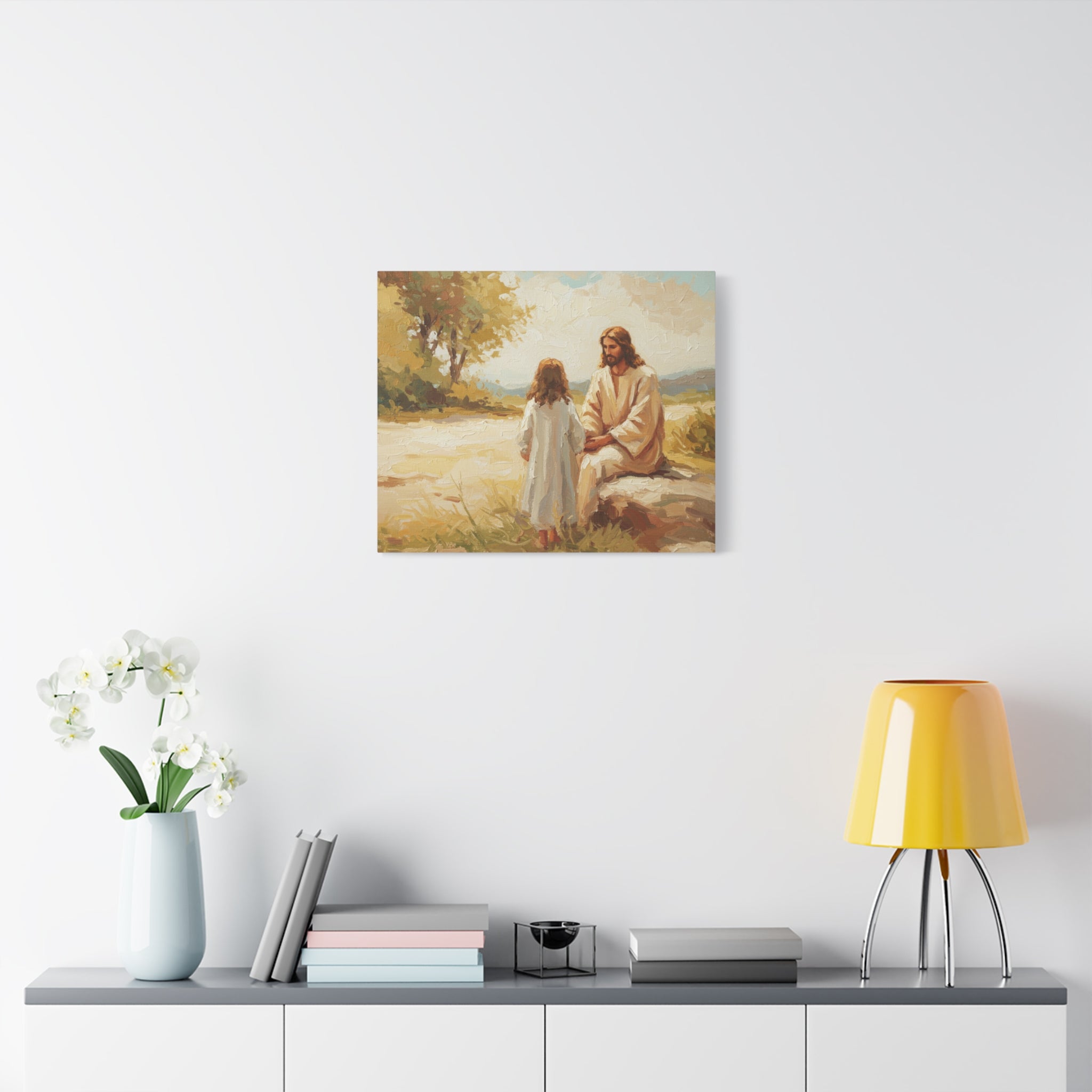 Framed Religious Art Print, Inspirational Home Decor, Jesus and Child Canvas, Spiritual Gift, Wall Art for Faith Lovers