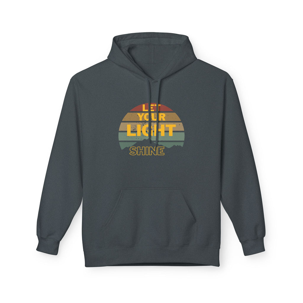 Let Your Light Shine Hoodie – Retro Christian Sweatshirt, Faith Quote Pullover, Inspirational Gift for Men & Women, Unisex Midweight Softstyle Fleece Hoodie