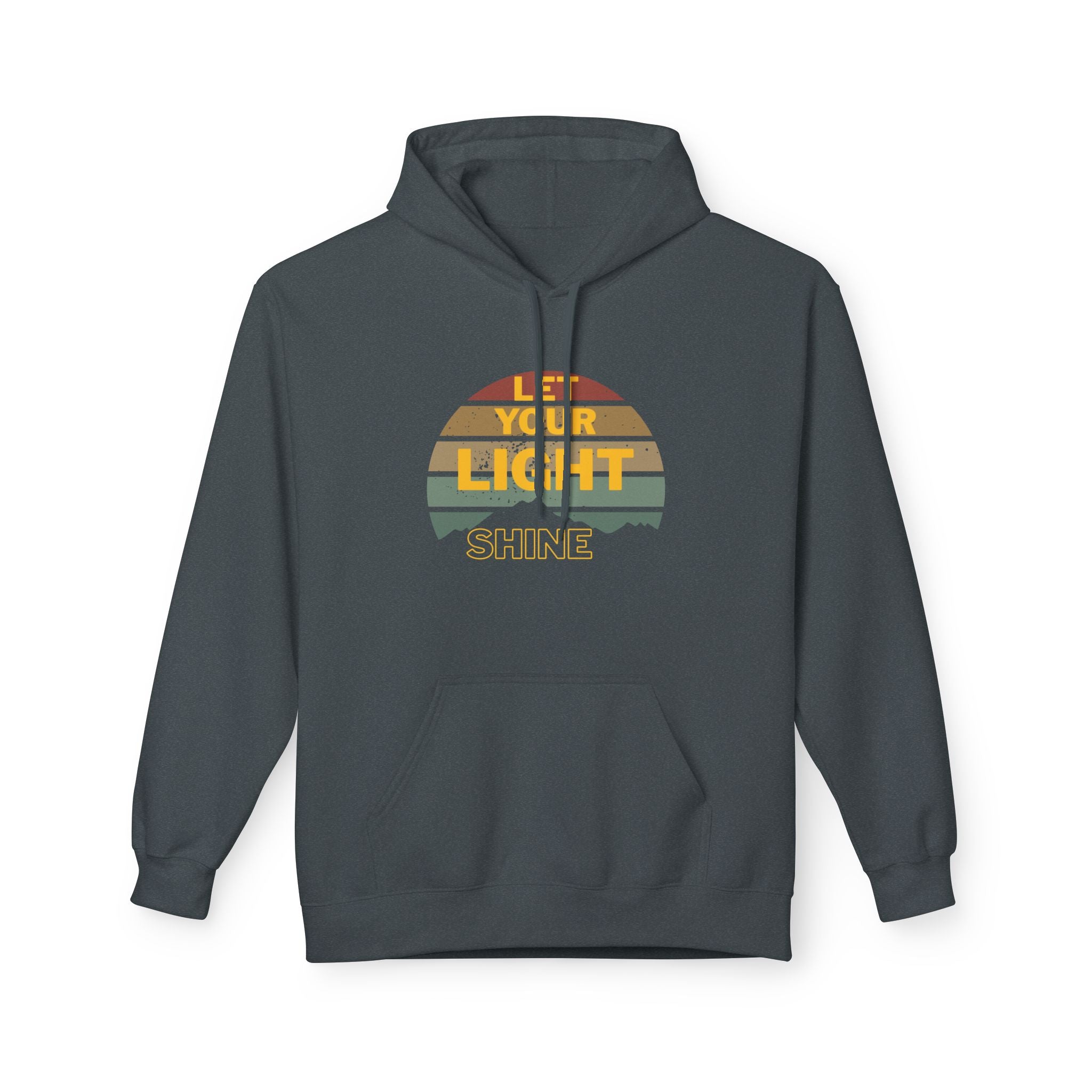 Let Your Light Shine Hoodie – Retro Christian Sweatshirt, Faith Quote Pullover, Inspirational Gift for Men & Women, Unisex Midweight Softstyle Fleece Hoodie