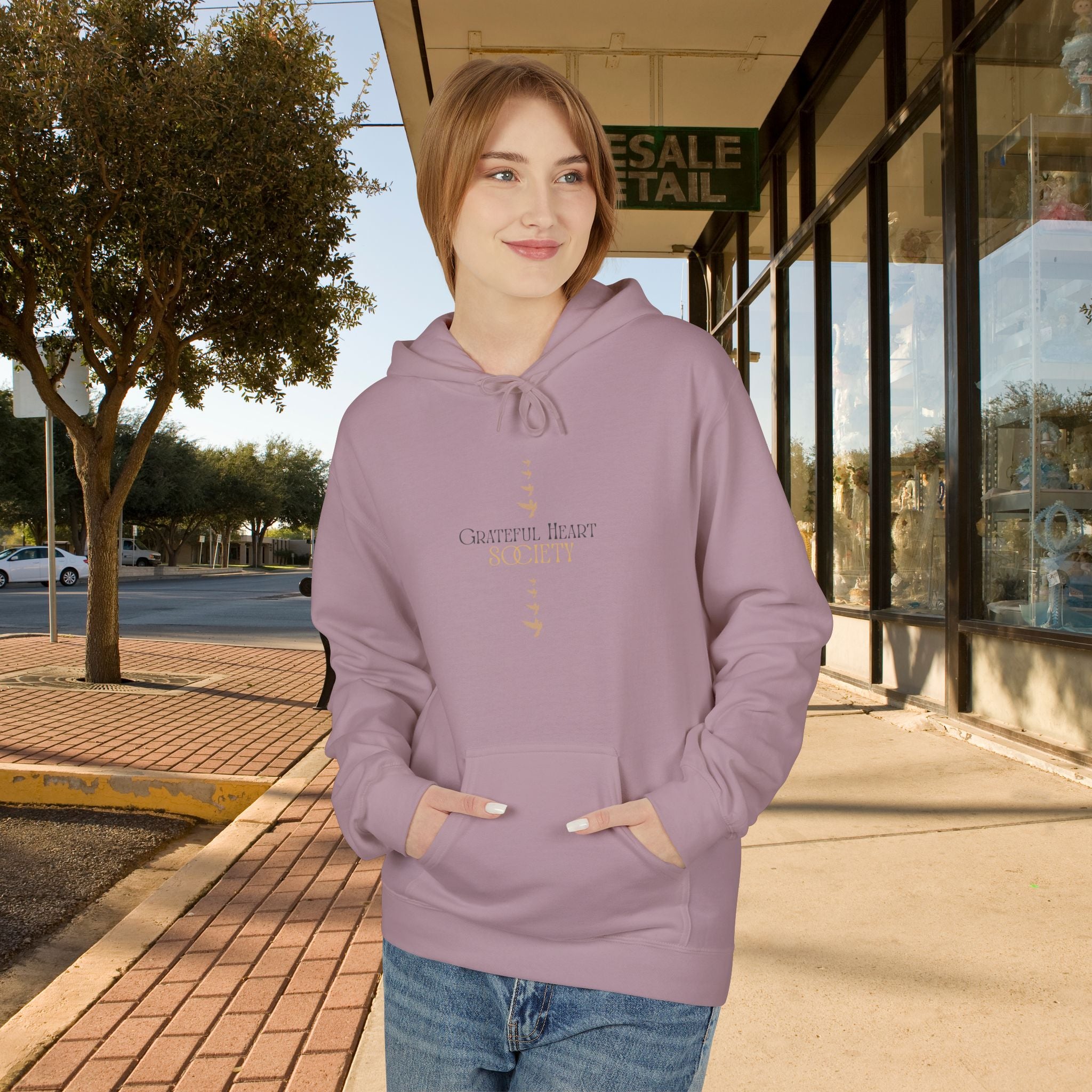Grateful Heart Society Hoodie – Unisex Faith & Gratitude  Cozy Sweatshirt, Inspirational Spiritual Apparel,  Motivational Gift