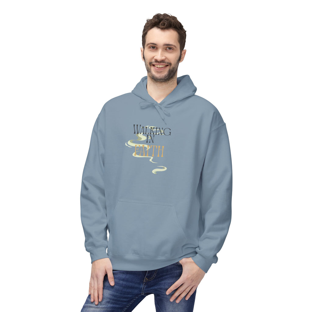 Walking in Faith Hoodie – Minimalist Unisex Sweatshirt, Christian Inspiration & Comfort ,  Inspirational Spiritual Apparel,  Motivational Gift