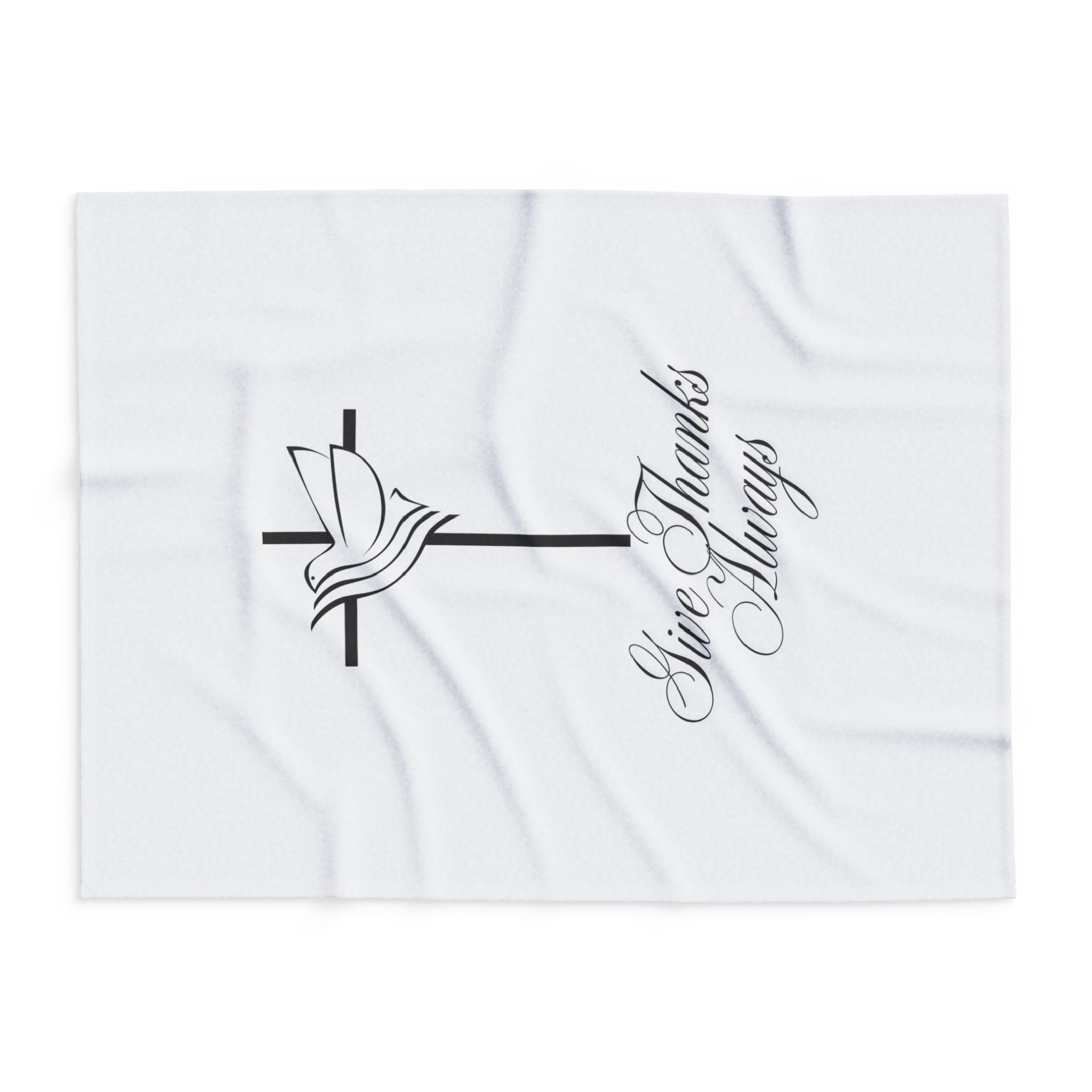 Give Thanks Always – Bible Verse Blanket, Christian Faith Fleece Throw for Gratitude, Peace & Spiritual Inspiration