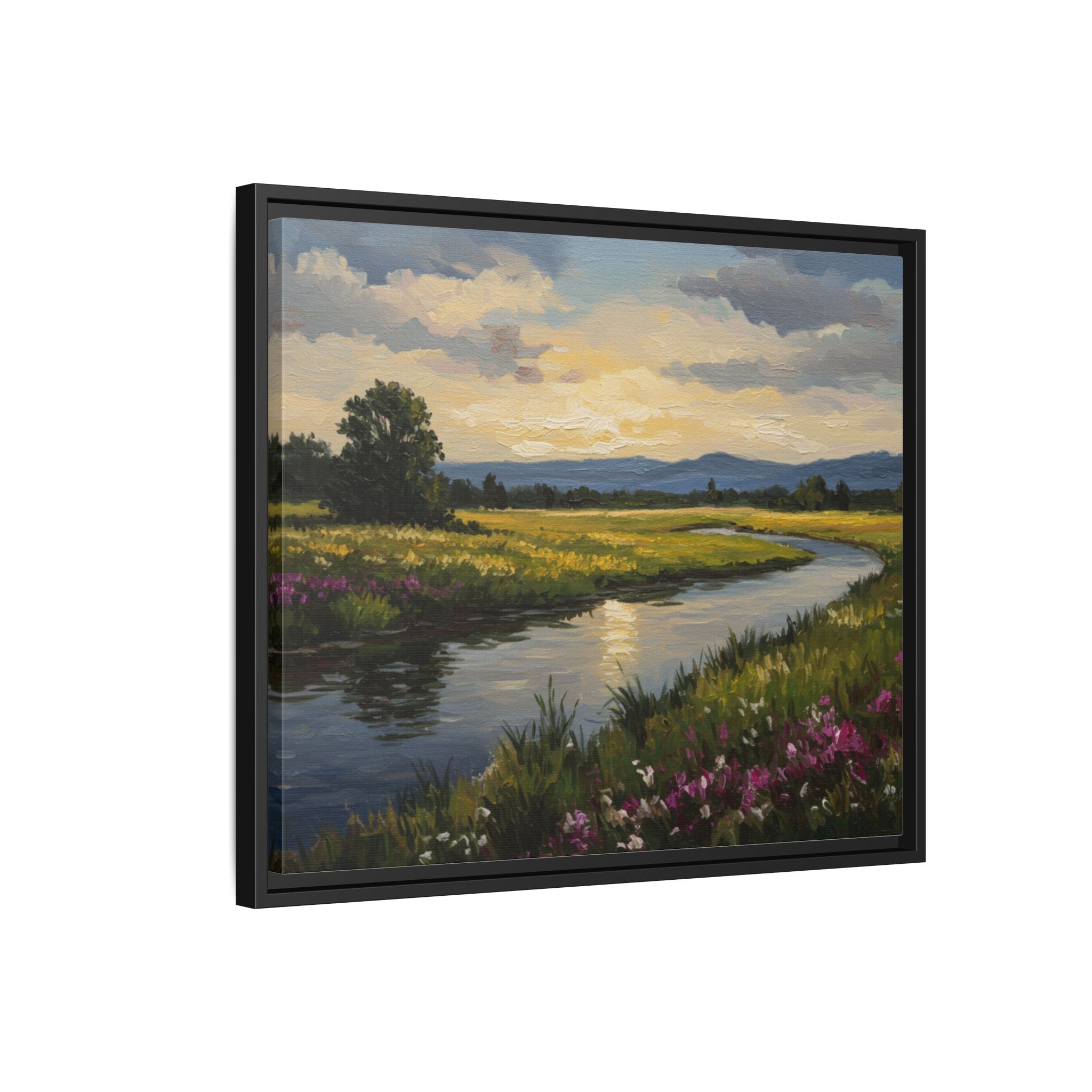 Framed Landscape Art Print, Matte Canvas Wall Decor, Nature Inspired Home Decor, Gift for Nature Lovers, Office Wall Art