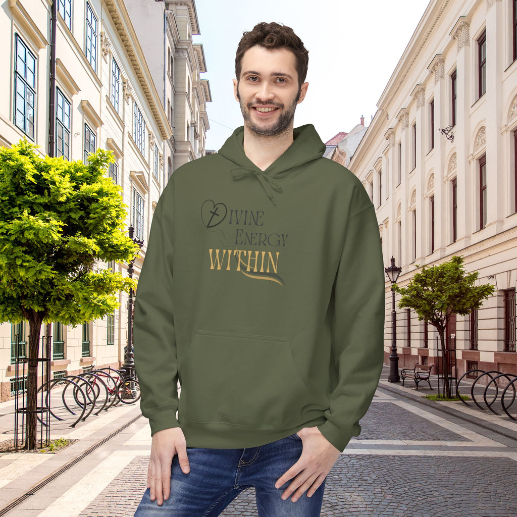 Divine Energy Within Hoodie – Unisex Spiritual Cozy  Sweatshirt, Faith & Light Collection, Inspirational Spiritual Apparel,  Motivational Gift