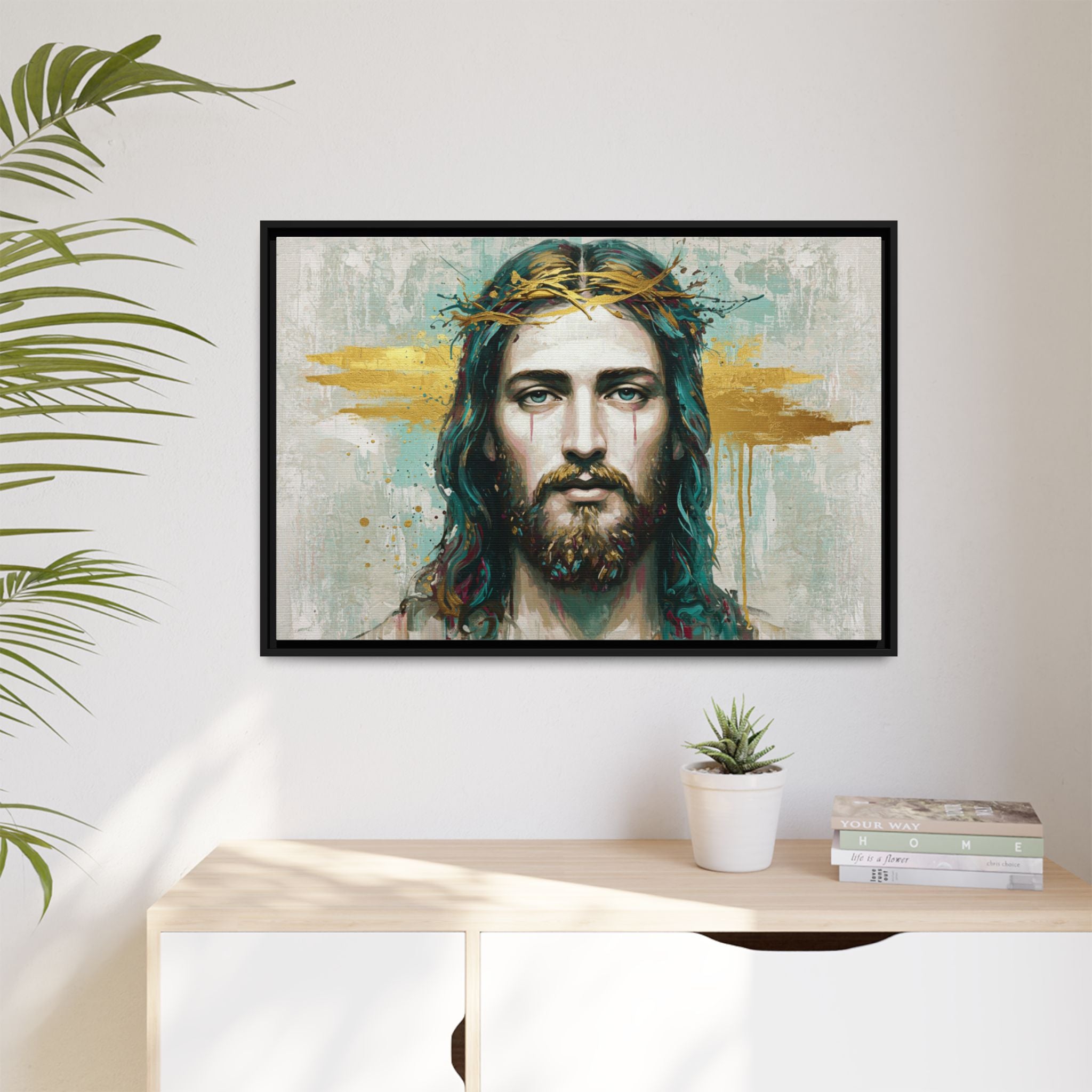 Jesus Face Framed Matte Canvas Art - Multi-Color Religious Wall Decor, Unique Gift for Faith Lovers, Home Decoration, Christian Art, [...]