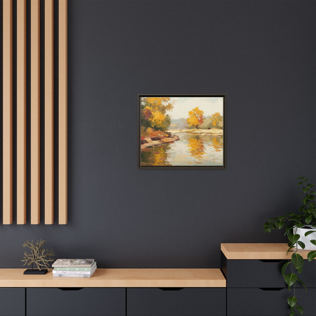 Framed Canvas Artwork, Landscape Decor, Autumn Art Print, Nature Wall Art, Home Decoration, Gift for Art Lovers