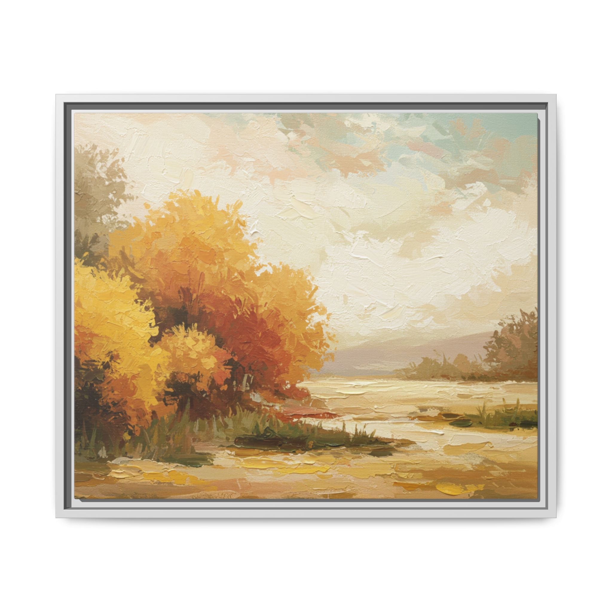 Autumn Landscape Framed Canvas Print, Perfect for Home Decor, Original Art, Gift for Nature Lovers, Wall Art, Fall Decor
