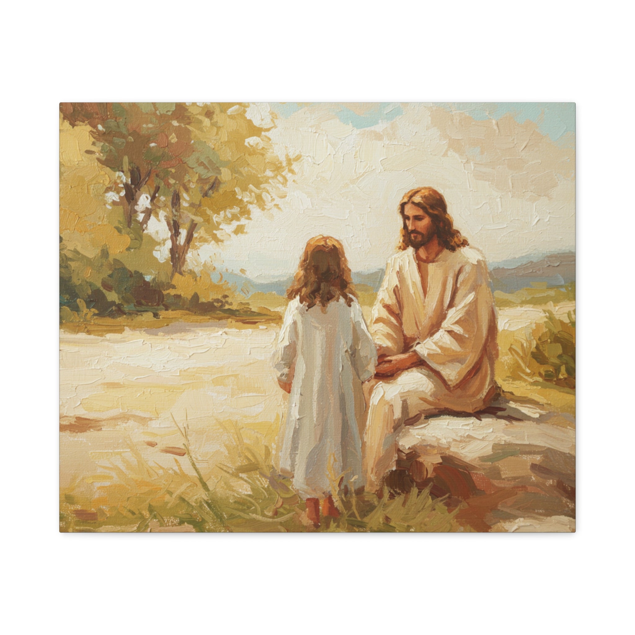 Framed Religious Art Print, Inspirational Home Decor, Jesus and Child Canvas, Spiritual Gift, Wall Art for Faith Lovers