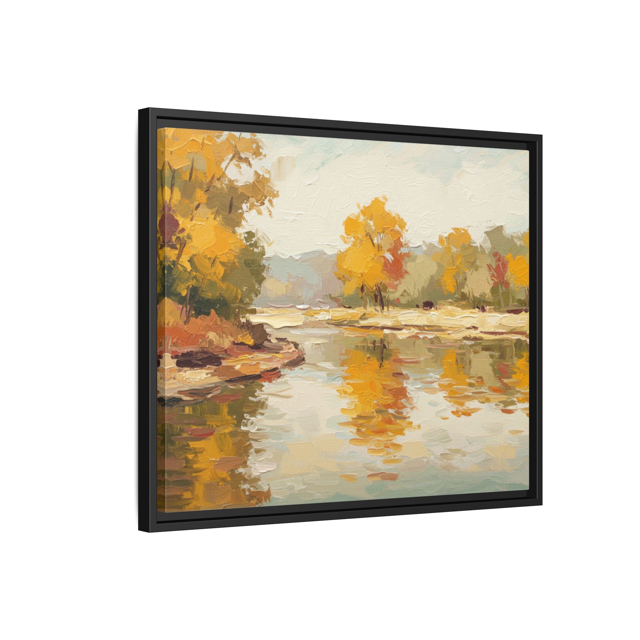 Framed Canvas Artwork, Landscape Decor, Autumn Art Print, Nature Wall Art, Home Decoration, Gift for Art Lovers