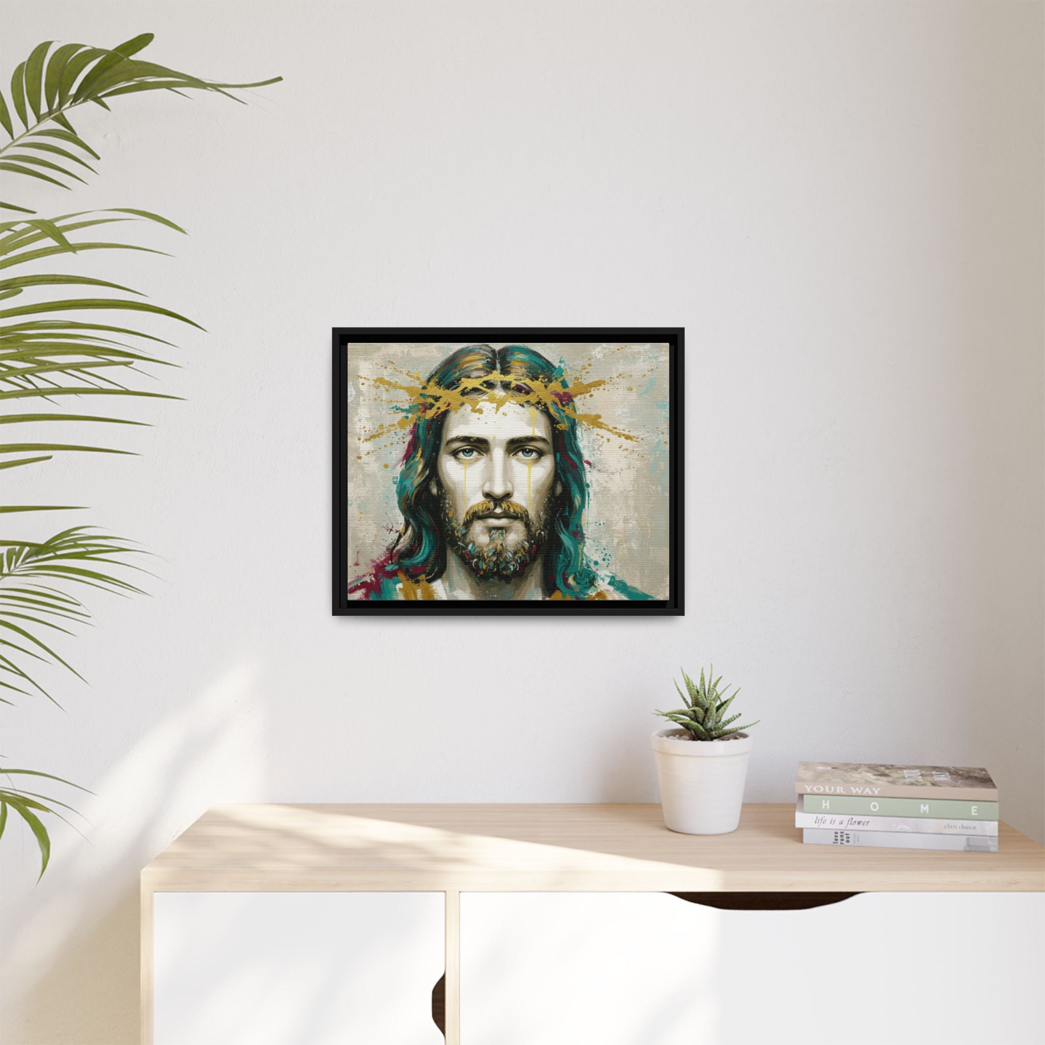 Jesus Face Framed Matte Canvas Art - Multi-Color Religious Wall Decor, Unique Gift for Faith Lovers, Home Decoration, Christian Art, [...]