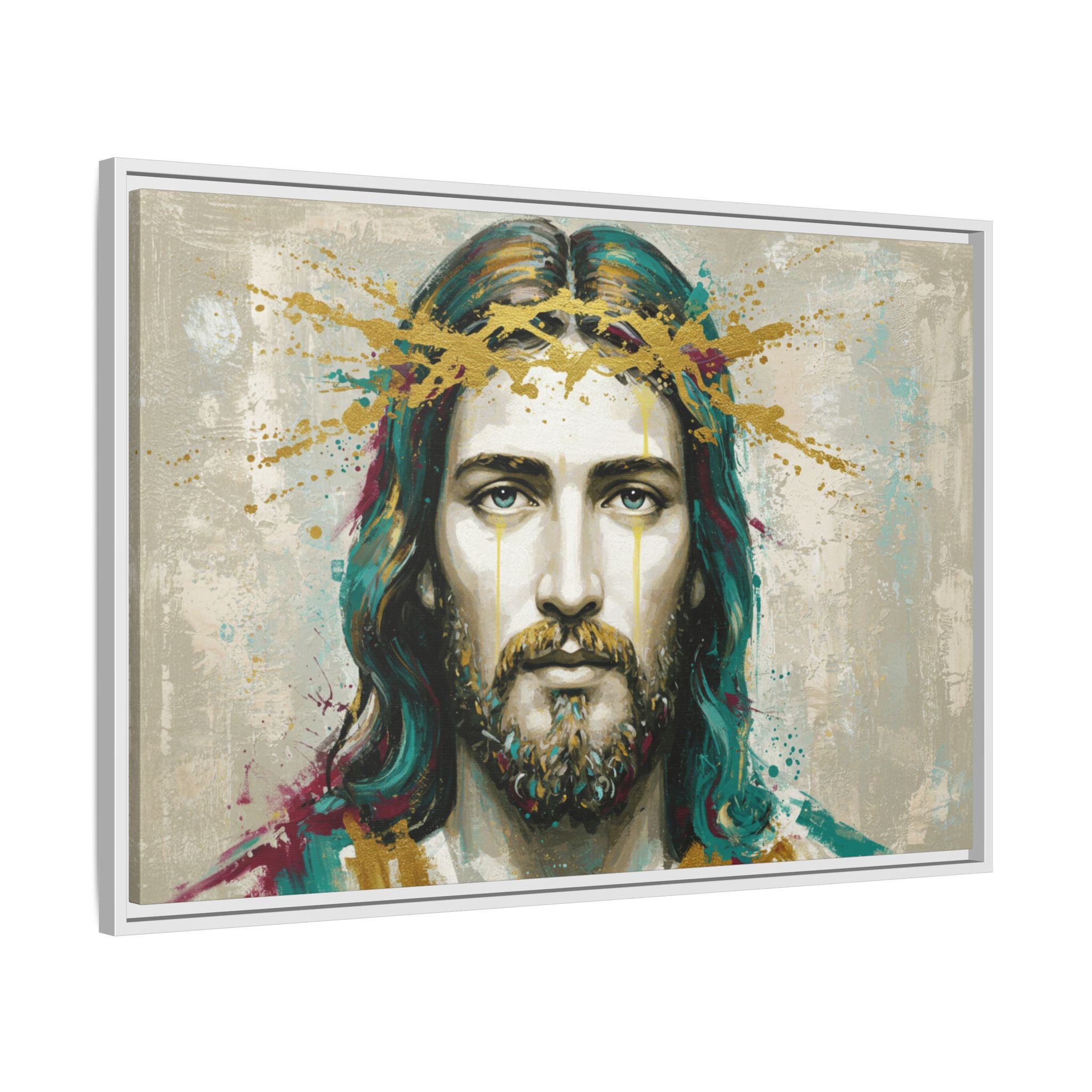 Jesus Face Framed Matte Canvas Art - Multi-Color Religious Wall Decor, Unique Gift for Faith Lovers, Home Decoration, Christian Art, [...]