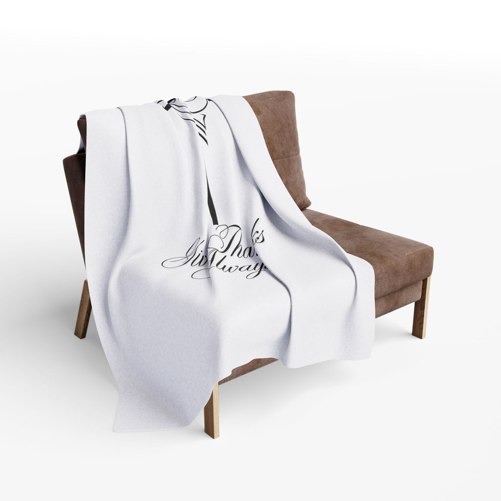 Give Thanks Always – Bible Verse Blanket, Christian Faith Fleece Throw for Gratitude, Peace & Spiritual Inspiration