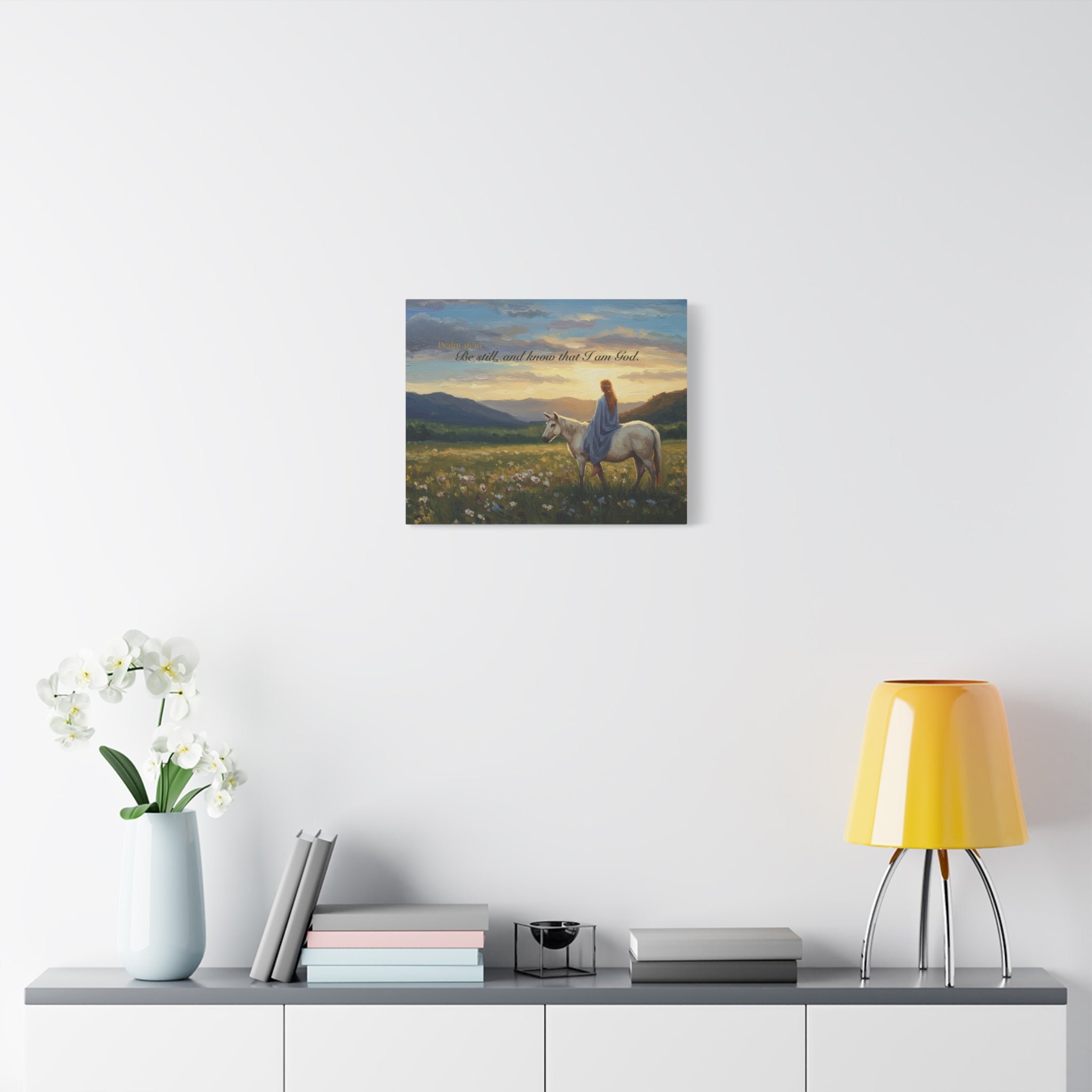 Inspirational Canvas Wall Art, Psalm 46:10, Home Decor for Faith and Hope, Gift for Religious Occasions, Nature Art