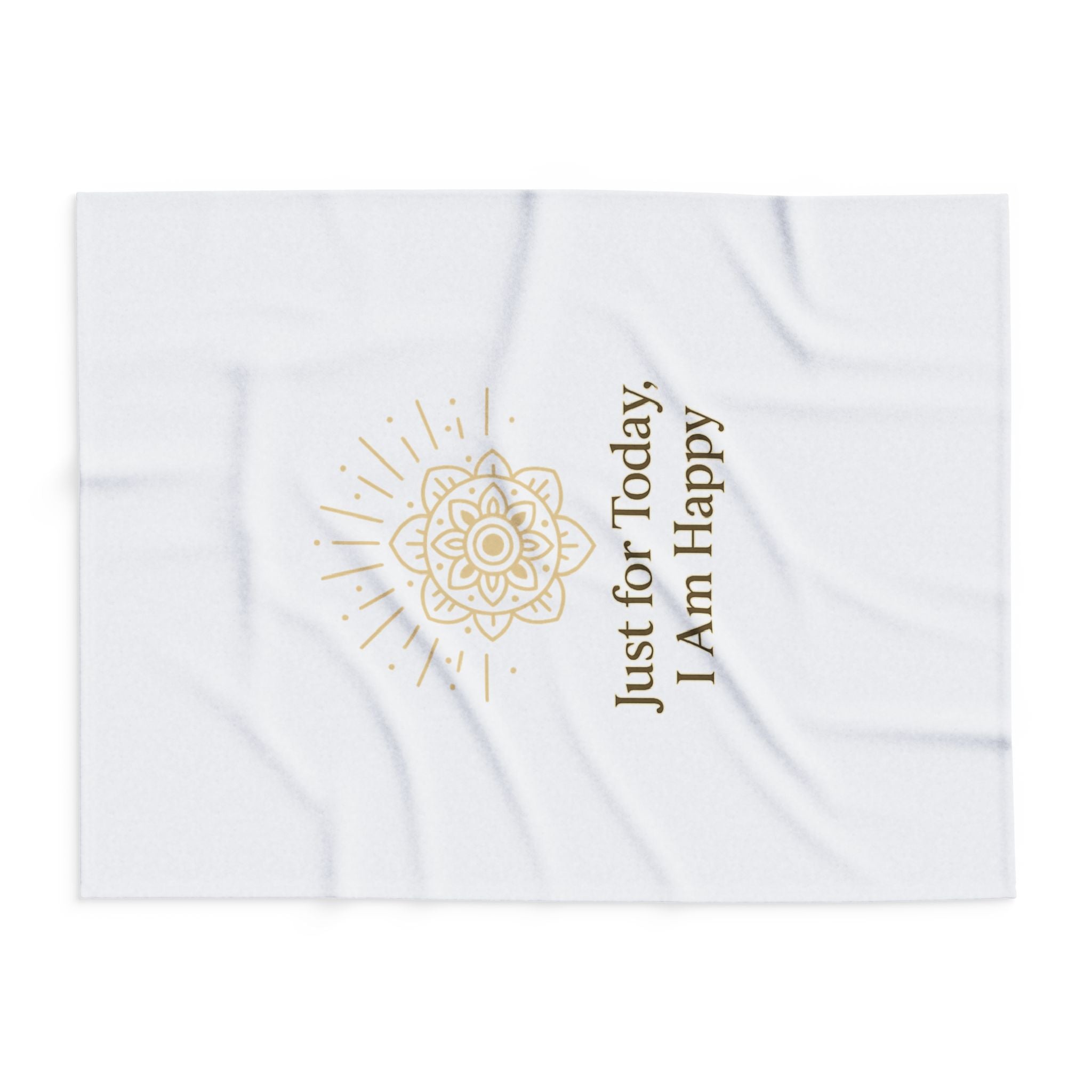 Just for Today, I Am Happy – Inspirational Mindfulness Blanket, Positive Affirmation Fleece Throw for Gratitude, Peace & Self-Care