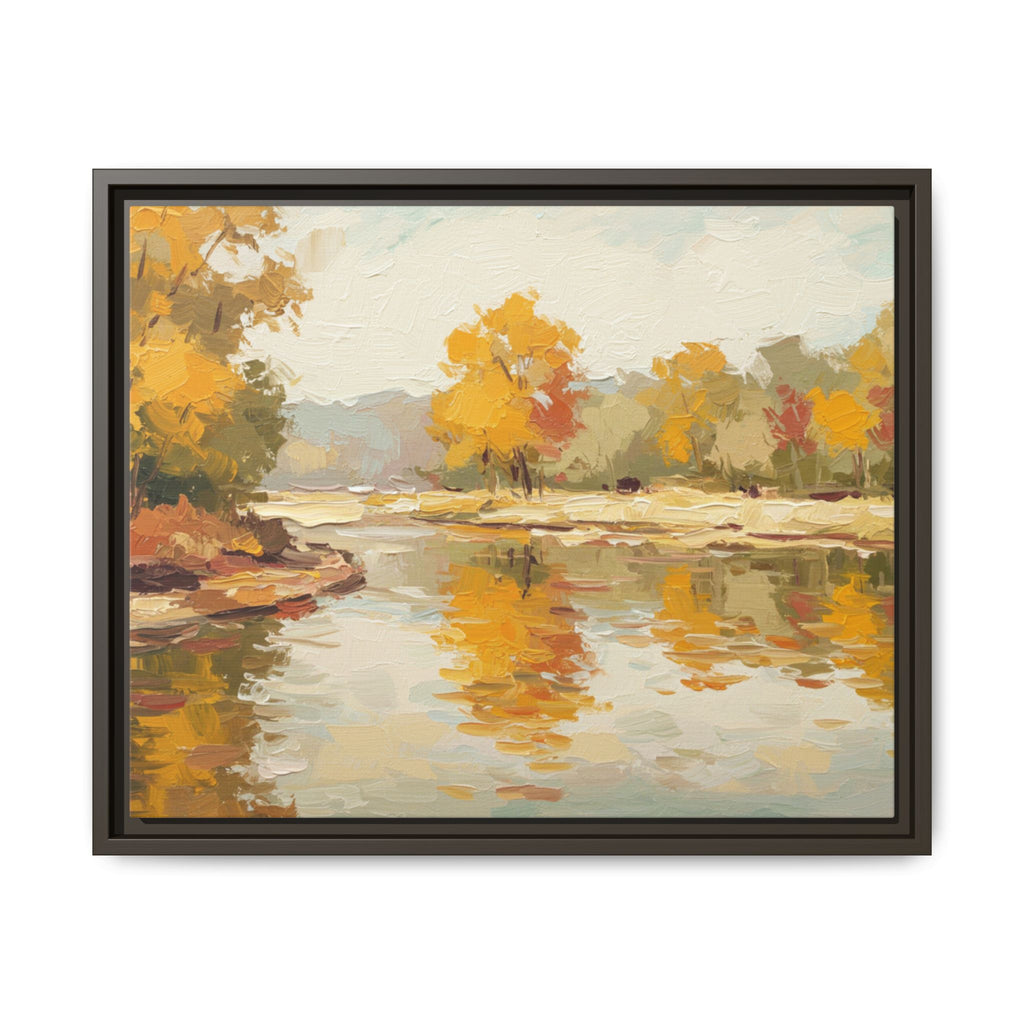 Framed Canvas Artwork, Landscape Decor, Autumn Art Print, Nature Wall Art, Home Decoration, Gift for Art Lovers