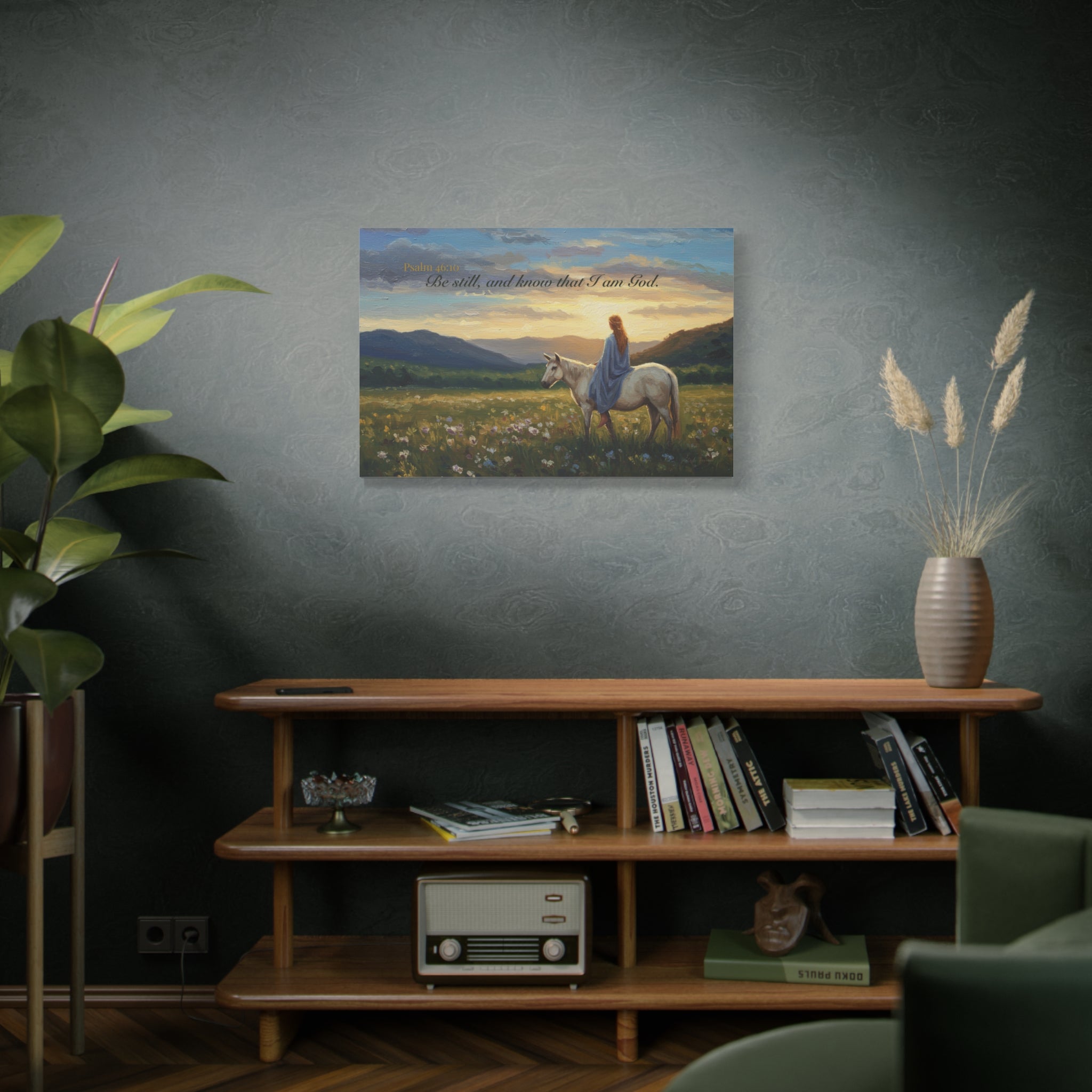 Inspirational Canvas Wall Art, Psalm 46:10, Home Decor for Faith and Hope, Gift for Religious Occasions, Nature Art