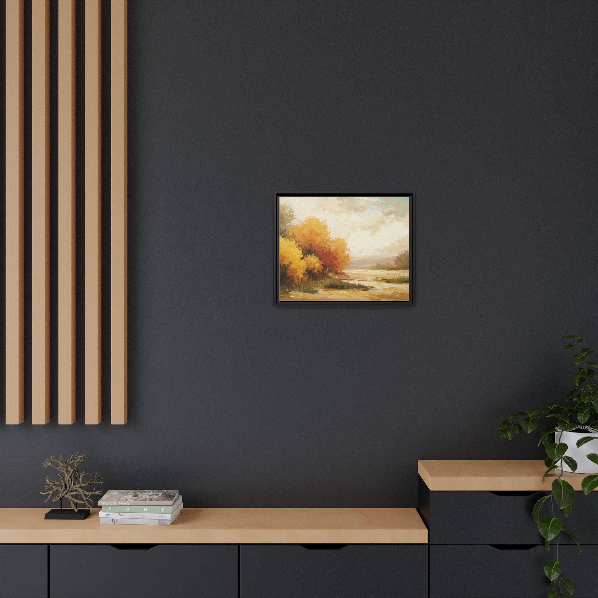 Autumn Landscape Framed Canvas Print, Perfect for Home Decor, Original Art, Gift for Nature Lovers, Wall Art, Fall Decor