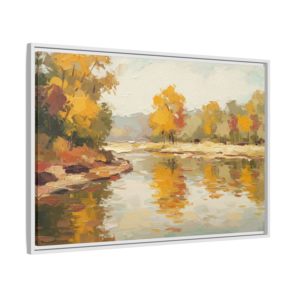 Framed Canvas Artwork, Landscape Decor, Autumn Art Print, Nature Wall Art, Home Decoration, Gift for Art Lovers