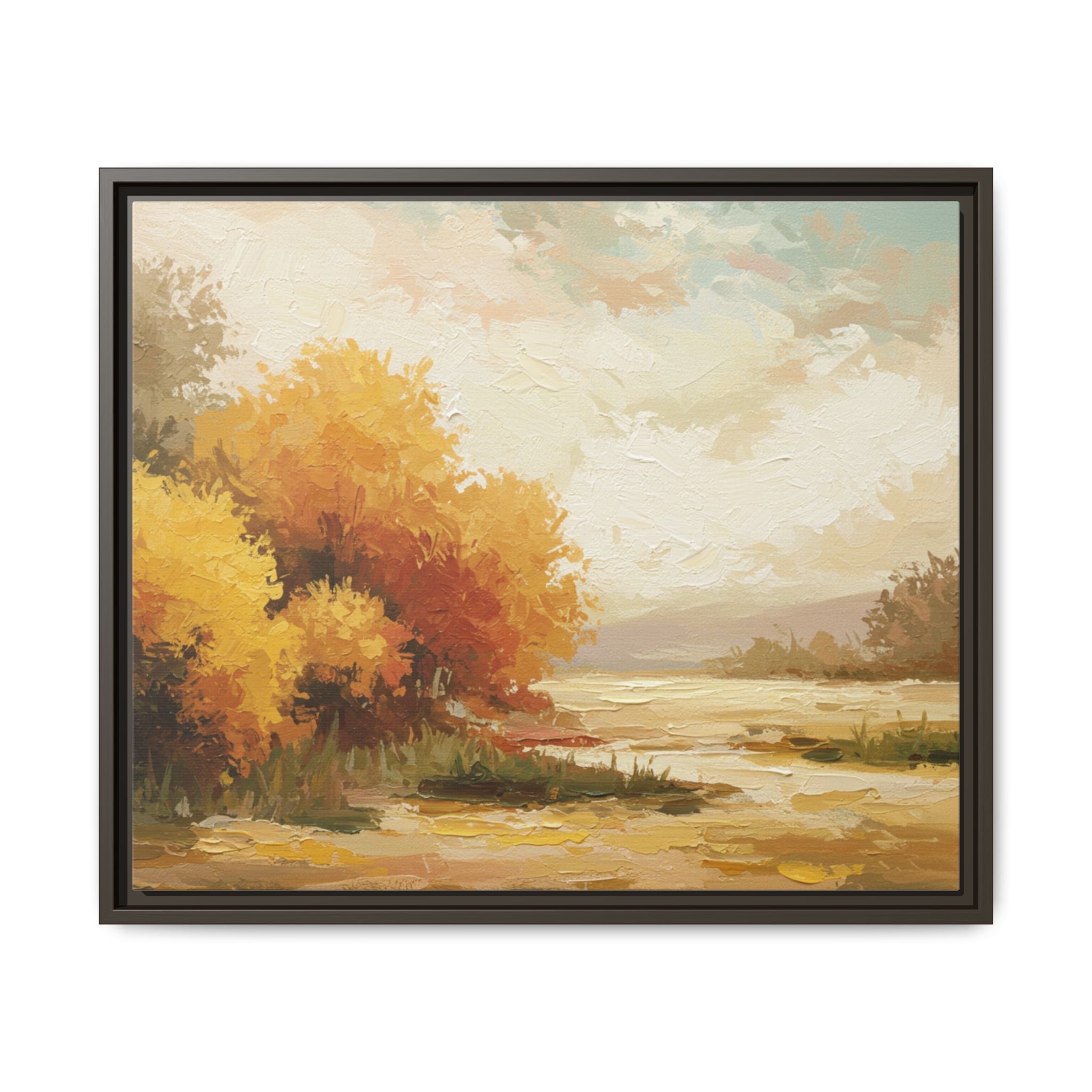 Autumn Landscape Framed Canvas Print, Perfect for Home Decor, Original Art, Gift for Nature Lovers, Wall Art, Fall Decor