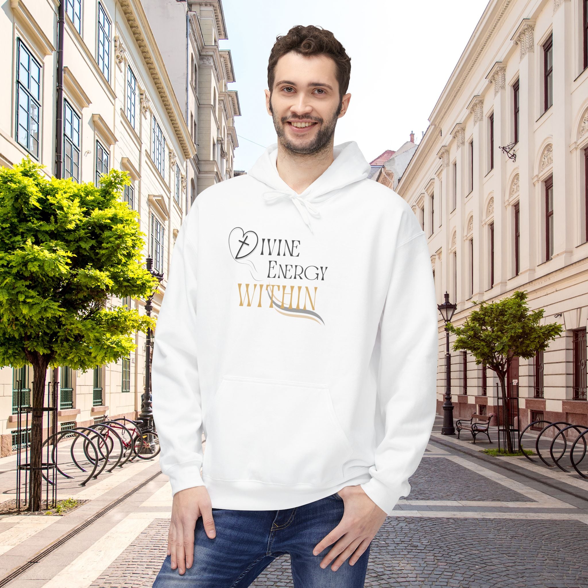 Divine Energy Within Hoodie – Unisex Spiritual Cozy  Sweatshirt, Faith & Light Collection, Inspirational Spiritual Apparel,  Motivational Gift