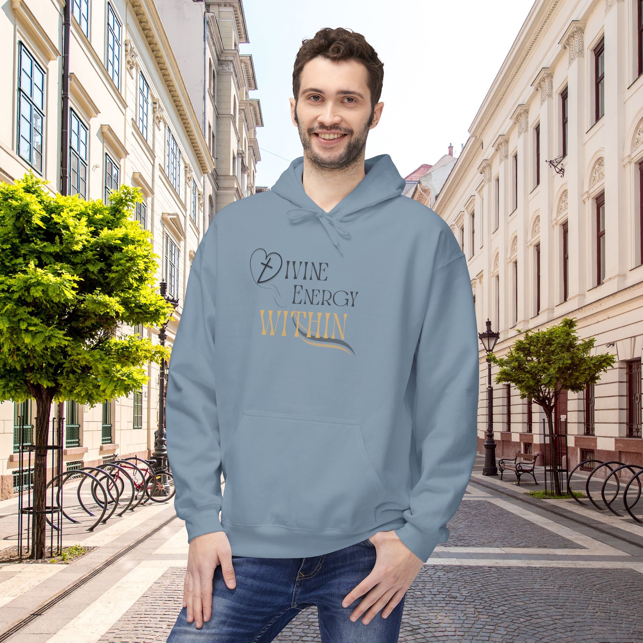 Divine Energy Within Hoodie – Unisex Spiritual Cozy  Sweatshirt, Faith & Light Collection, Inspirational Spiritual Apparel,  Motivational Gift