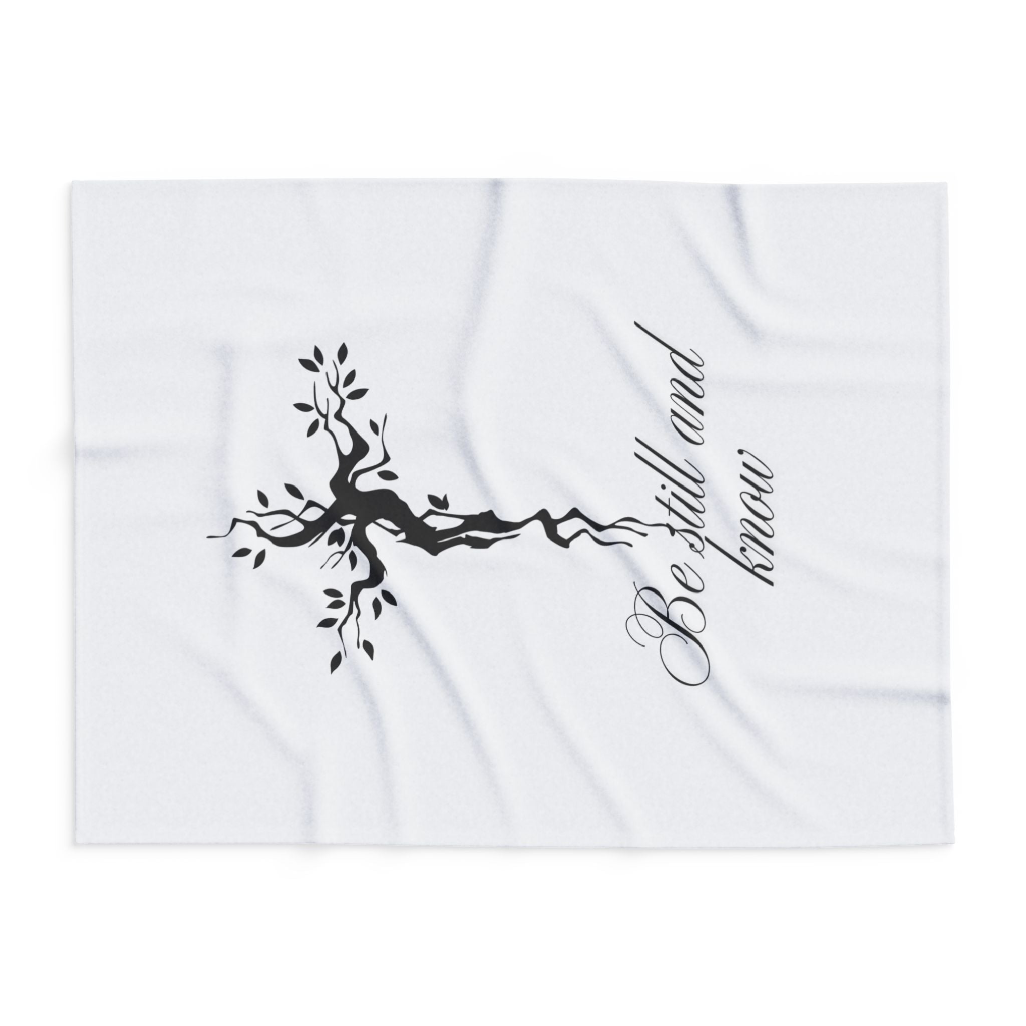 Be Still and Know – Bible Verse Blanket, Christian Faith Fleece Throw for Calm, Peaceful Living & Inspiration