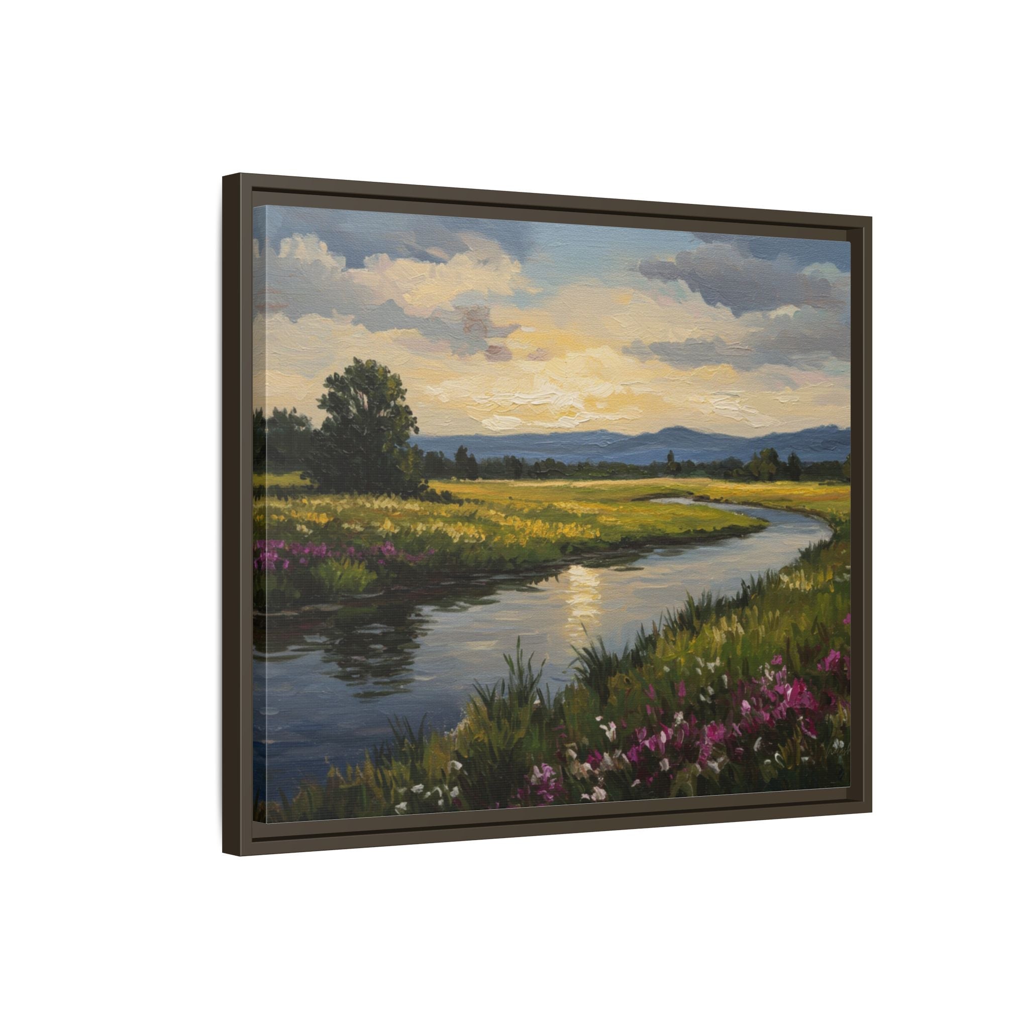 Framed Landscape Art Print, Matte Canvas Wall Decor, Nature Inspired Home Decor, Gift for Nature Lovers, Office Wall Art