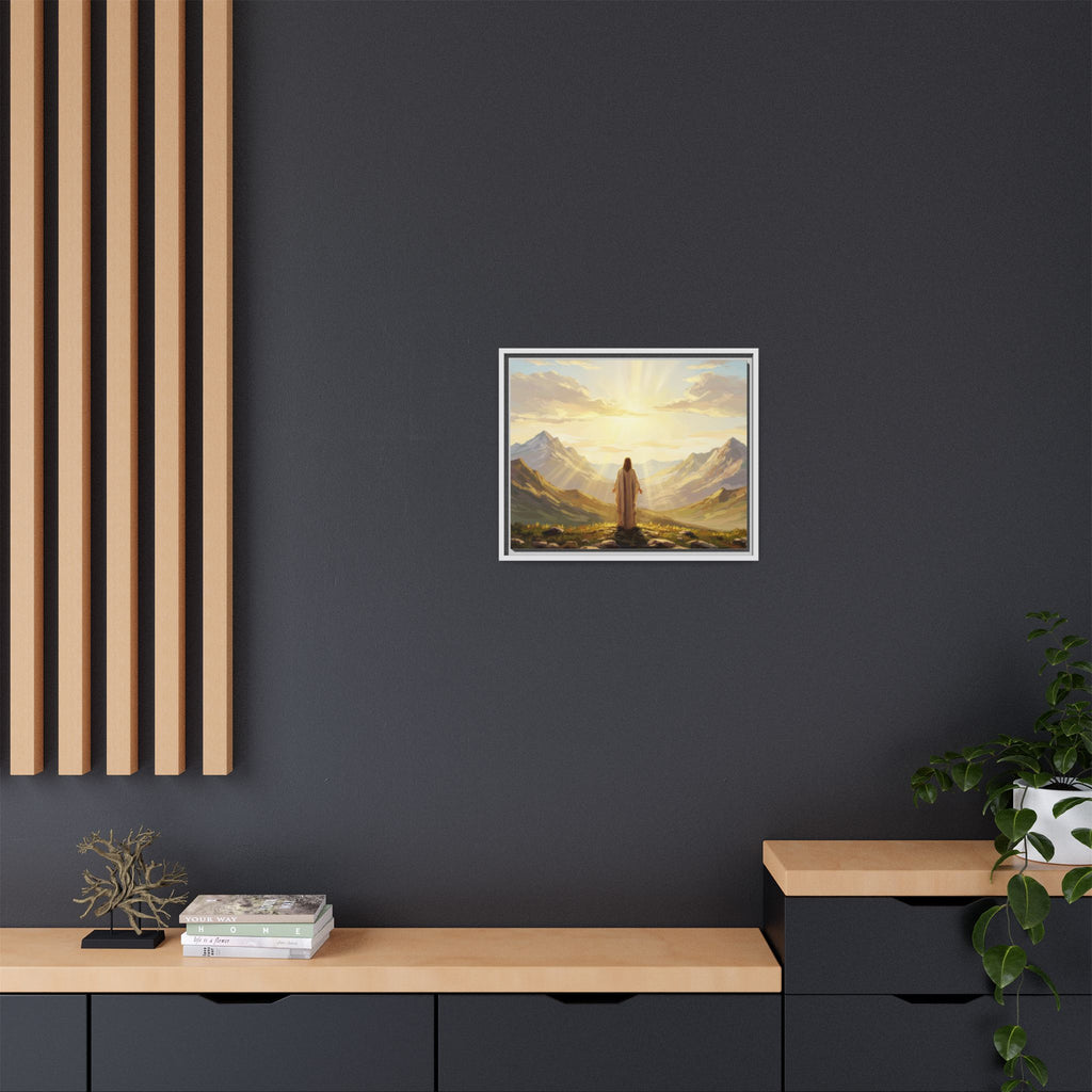 Framed Canvas Print - Uplifting Mountain Landscape Art, Inspirational Home Decor, Gift for Religious Celebrations, Motivational Wall [...]