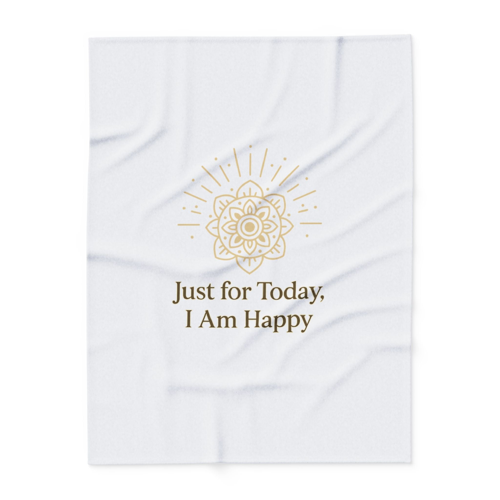 Just for Today, I Am Happy – Inspirational Mindfulness Blanket, Positive Affirmation Fleece Throw for Gratitude, Peace & Self-Care