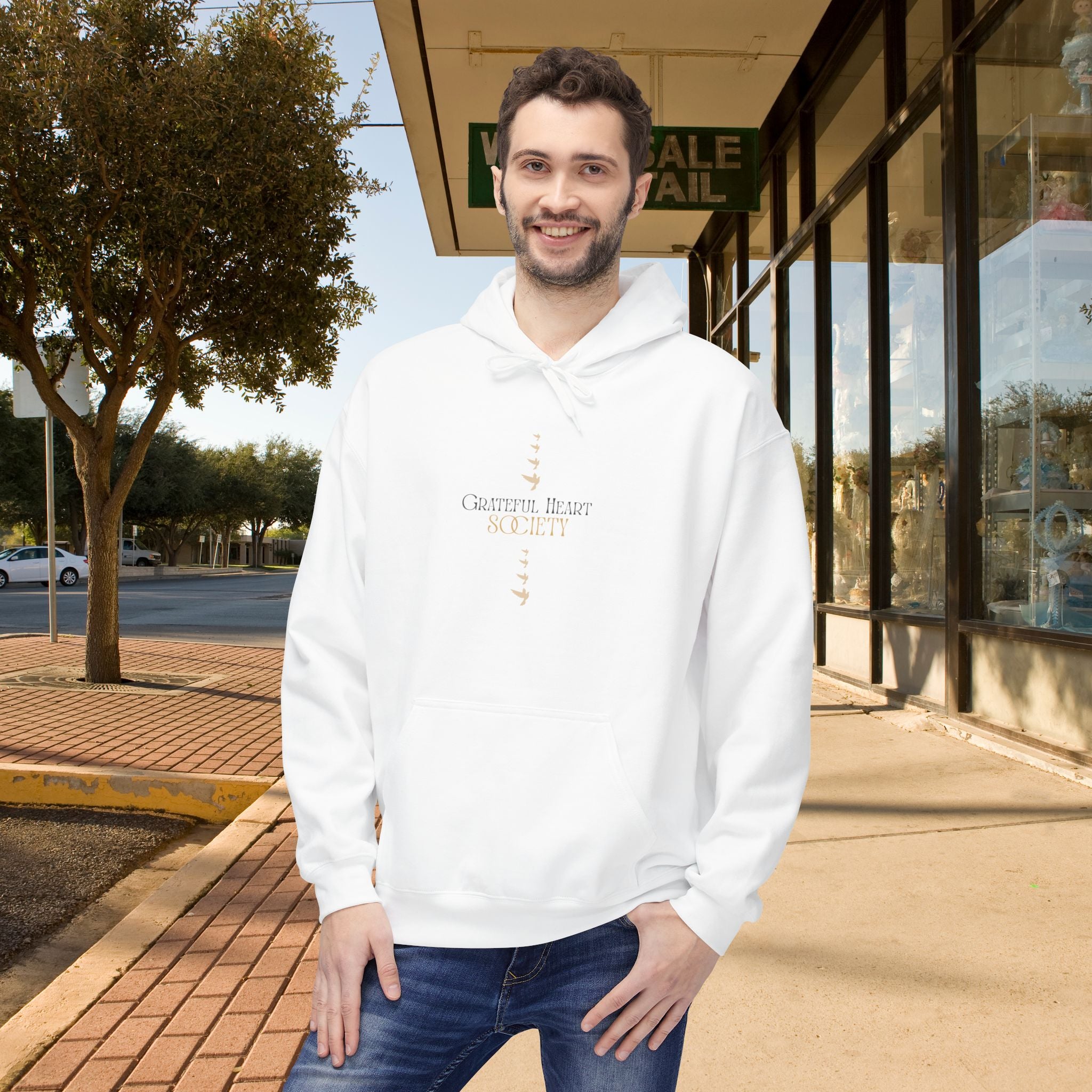 Grateful Heart Society Hoodie – Unisex Faith & Gratitude  Cozy Sweatshirt, Inspirational Spiritual Apparel,  Motivational Gift