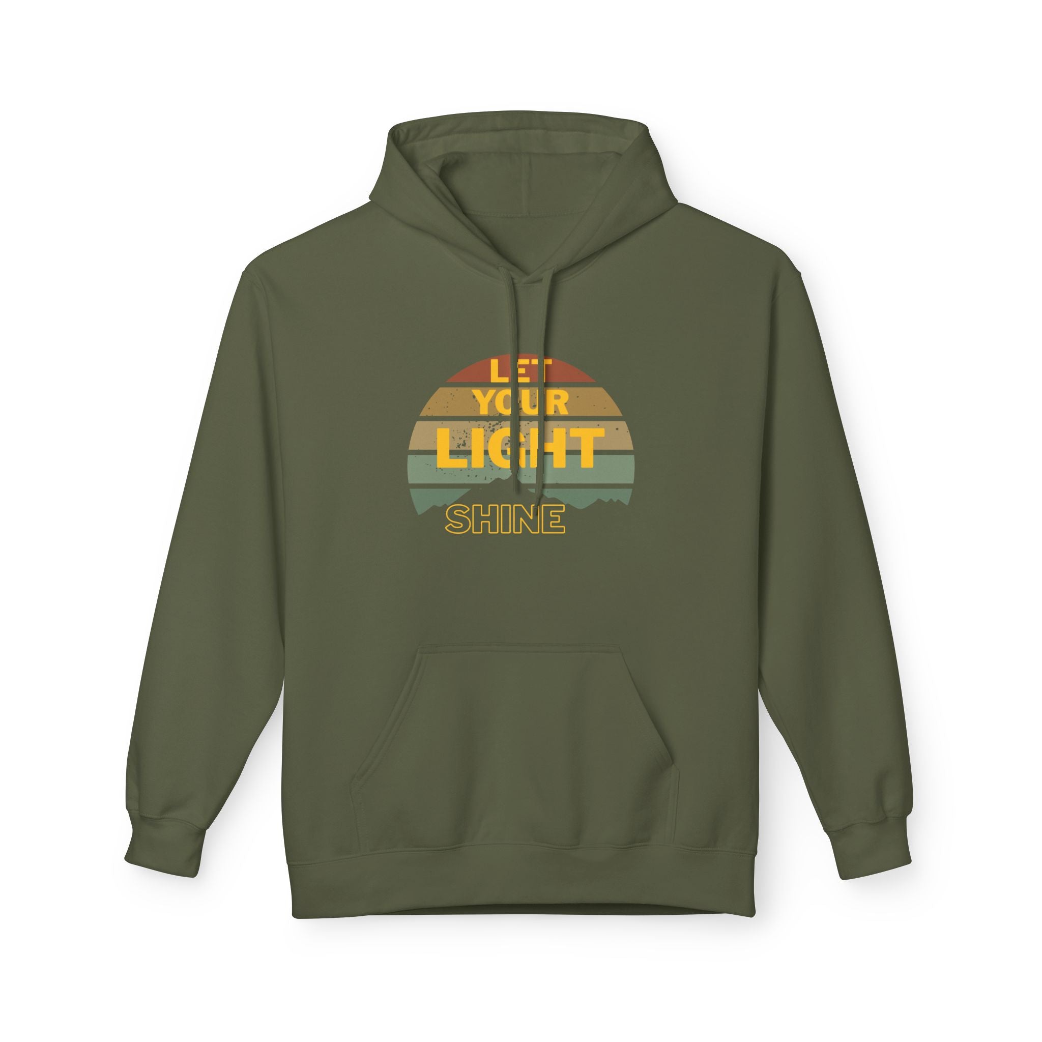 Let Your Light Shine Hoodie – Retro Christian Sweatshirt, Faith Quote Pullover, Inspirational Gift for Men & Women, Unisex Midweight Softstyle Fleece Hoodie