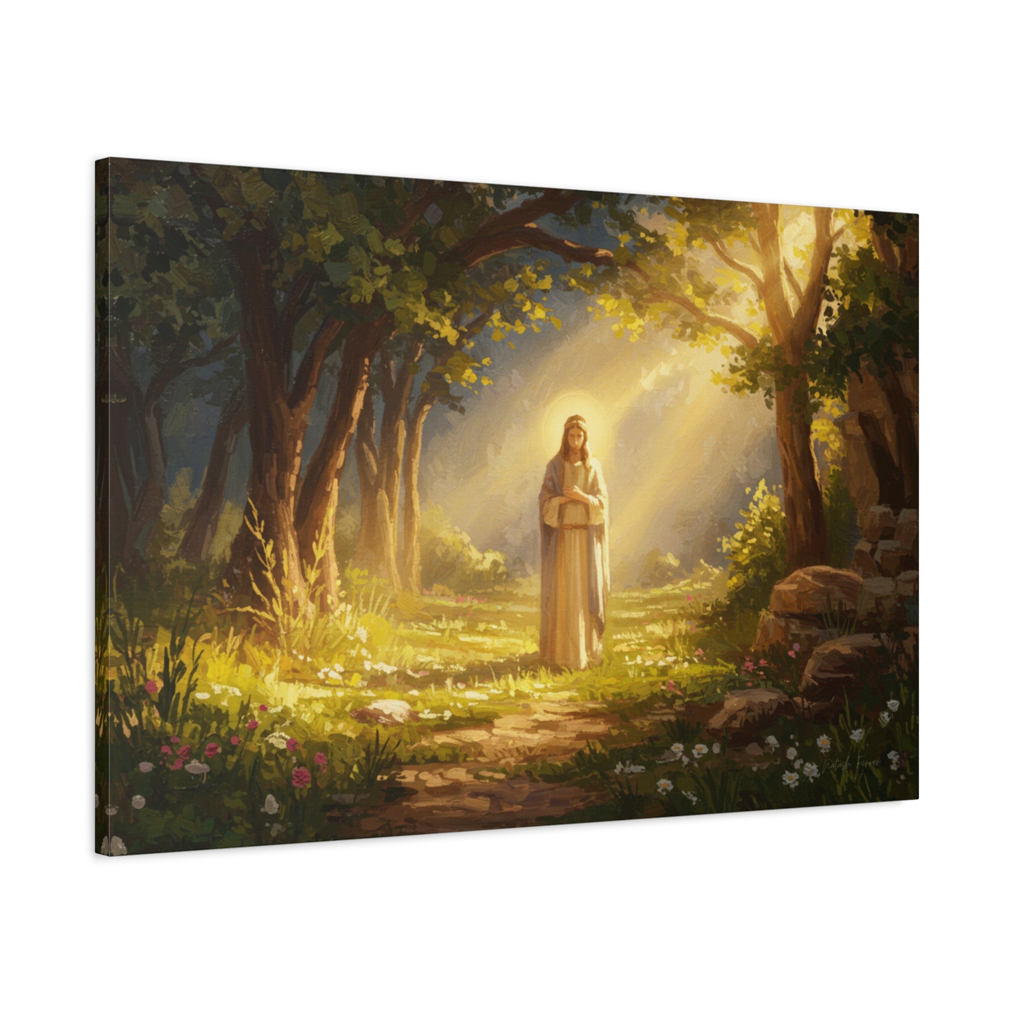 Serene Canvas Art Print, Inspirational Decor, Religious Wall Art, Nature Scene, Spiritual Home Decor, Gift for Believers