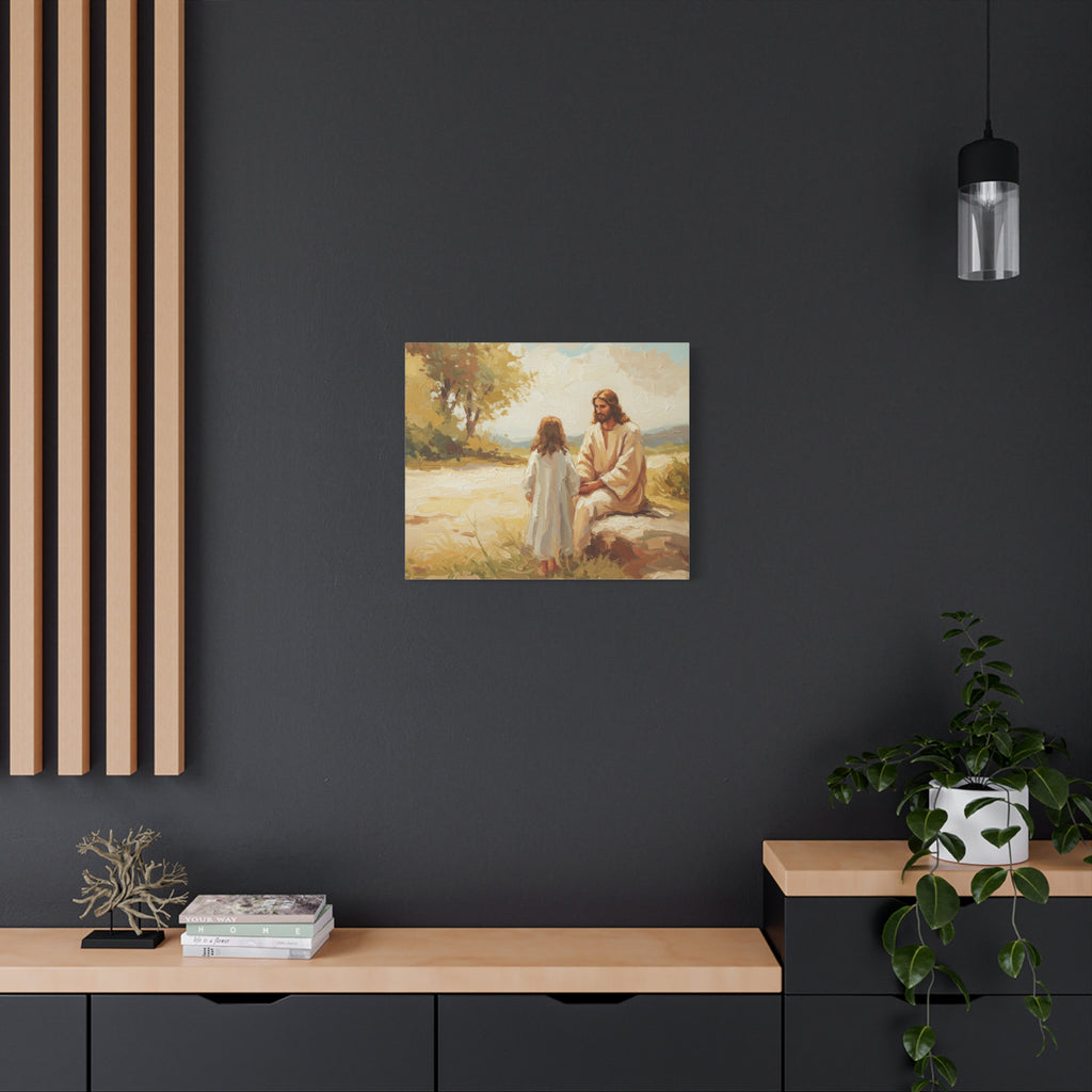 Framed Religious Art Print, Inspirational Home Decor, Jesus and Child Canvas, Spiritual Gift, Wall Art for Faith Lovers