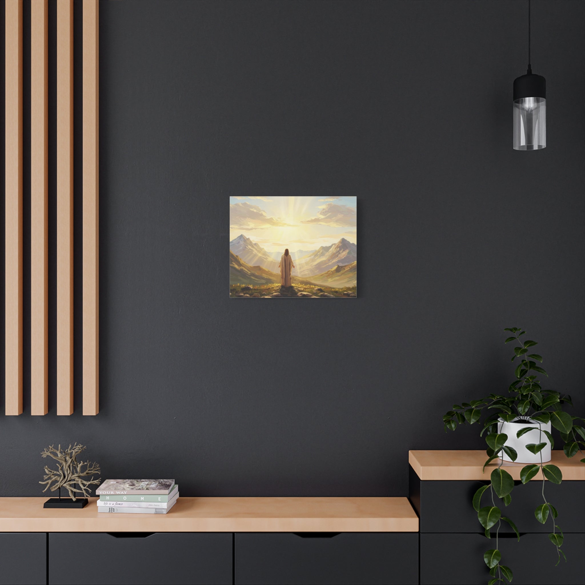 Inspirational Canvas Wall Art, Serenity in Nature, Jesus Artwork, Spiritual Decor, Motivational Gift, Christian Home Decoration