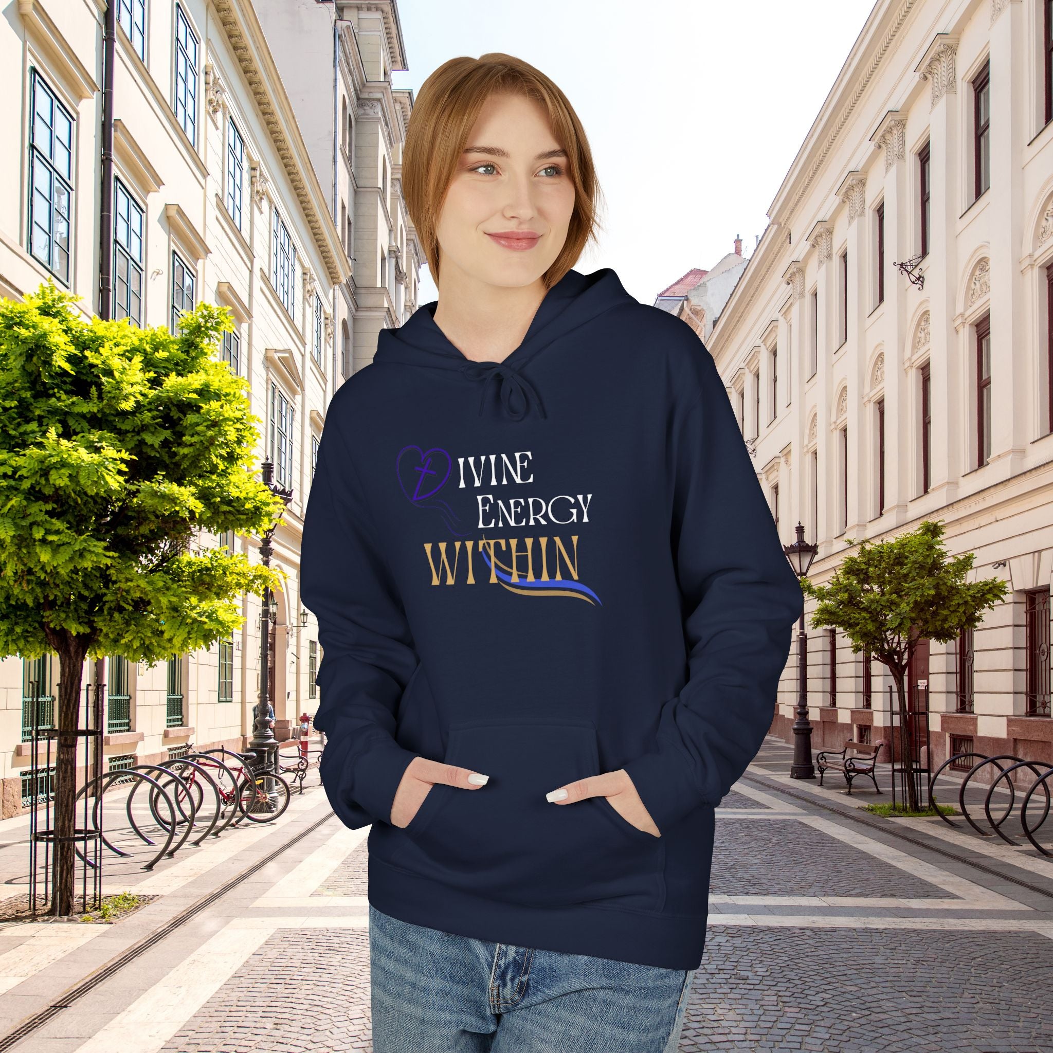 Divine Energy Within Hoodie – Unisex Spiritual Cozy  Sweatshirt, Faith & Light Collection, Inspirational Spiritual Apparel,  Motivational Gift