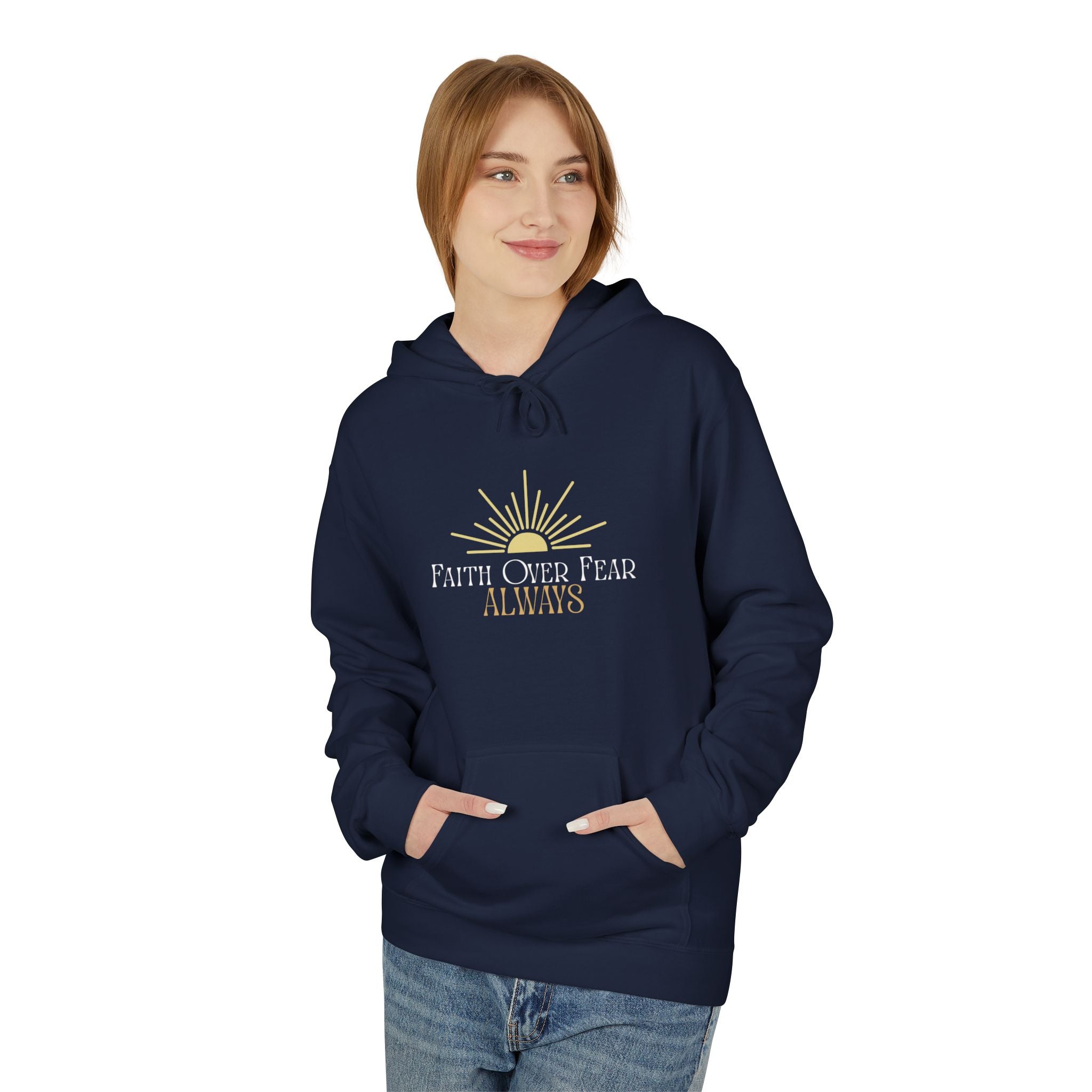 Faith Over Fear Hoodie, Inspirational Apparel, Unisex Hoodie, Cozy Sweatshirt, Motivational Gift