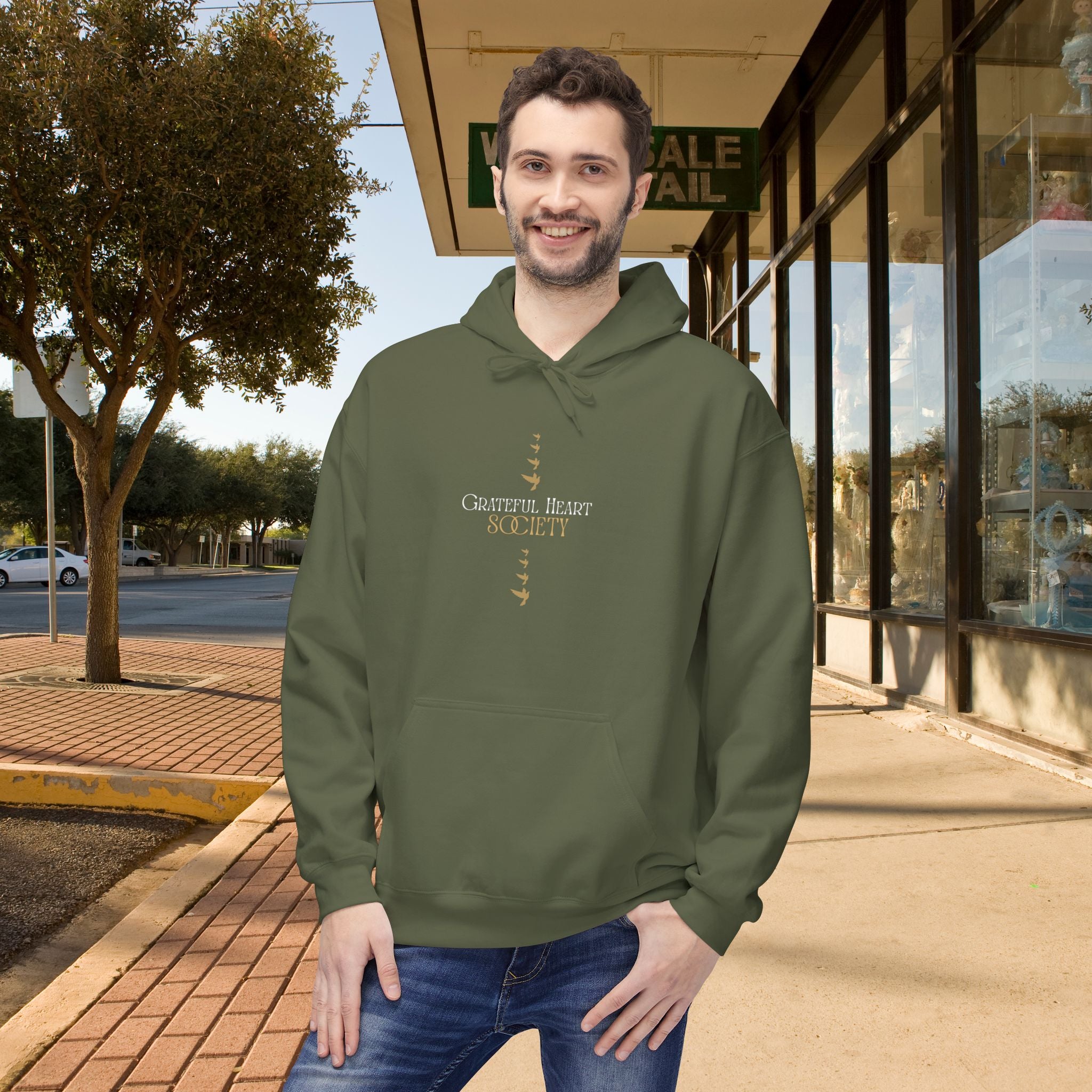 Grateful Heart Society Hoodie – Unisex Faith & Gratitude  Cozy Sweatshirt, Inspirational Spiritual Apparel,  Motivational Gift